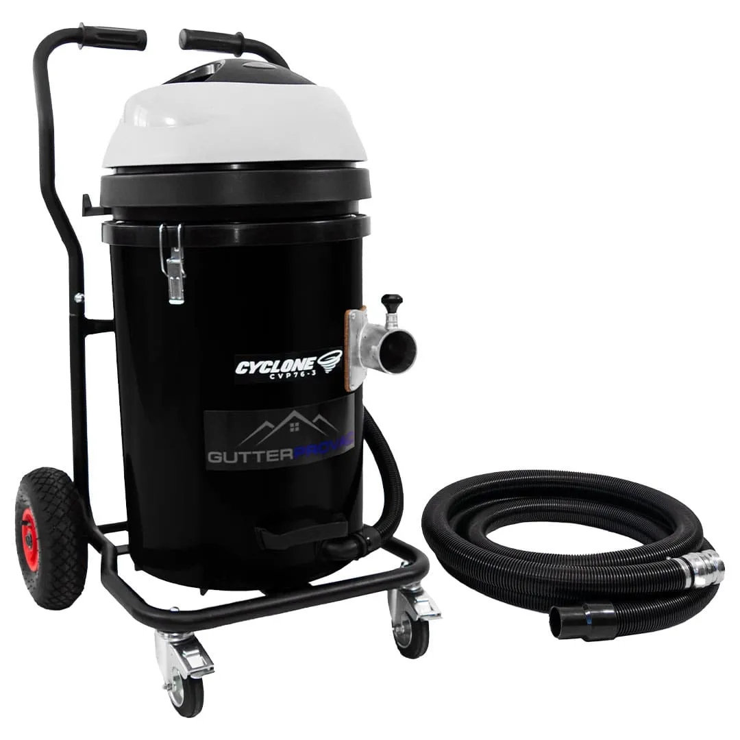 Cyclone II 3600W Polypropylene 20 Gallon Gutter Vacuum with 20 Foot Aluminum Poles and Bag