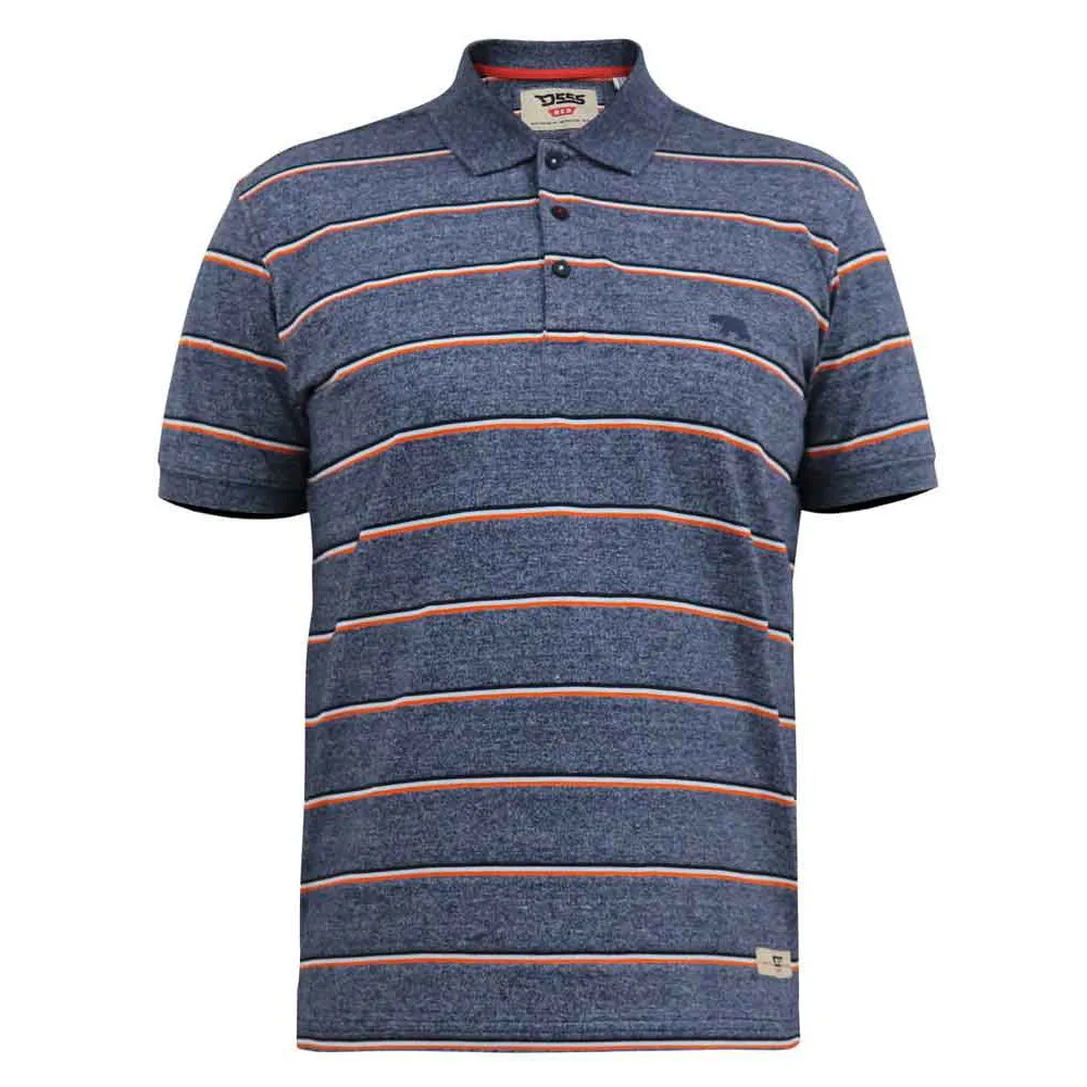 D555 Polo - Navy Stripe