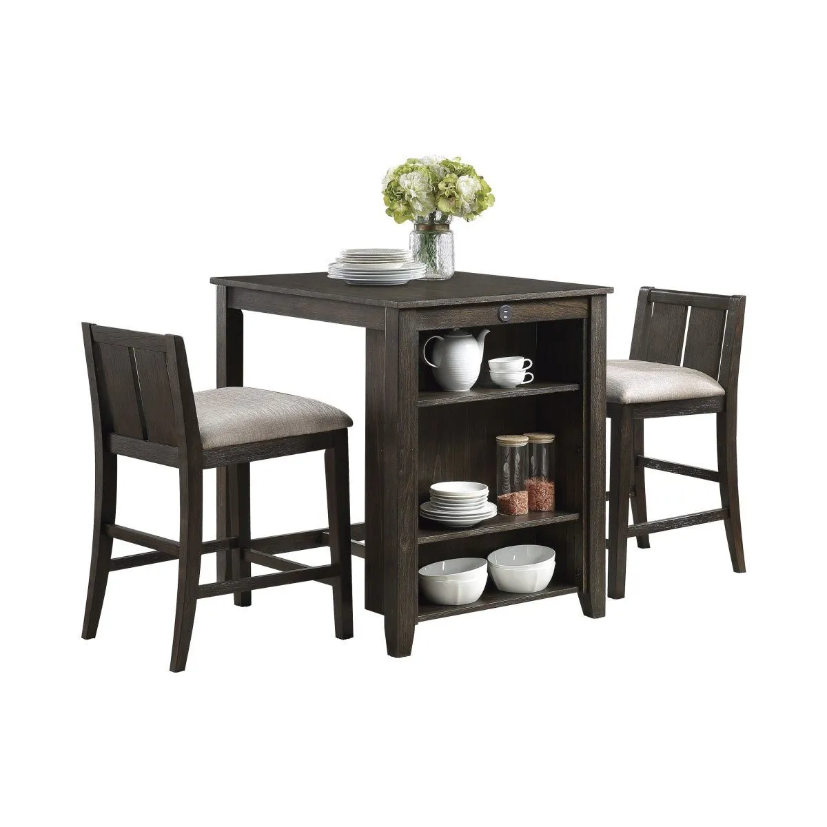 Daye Collection Counter-Height Dining Set w/ USB