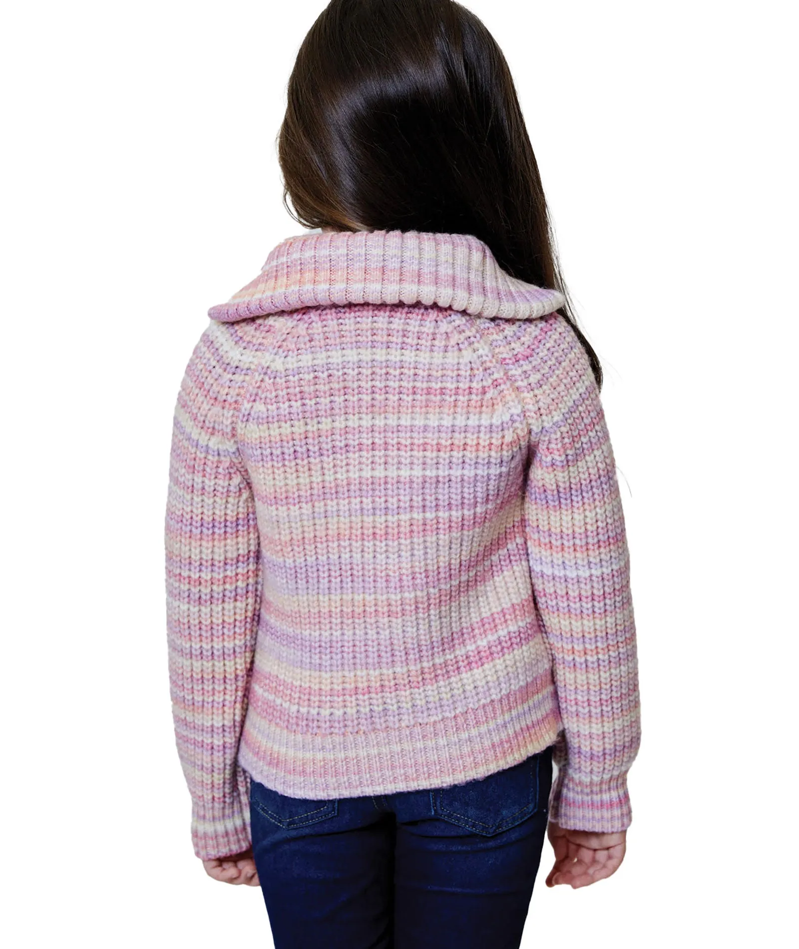 Design History Girls Little Pink Lilac Combo Sweater