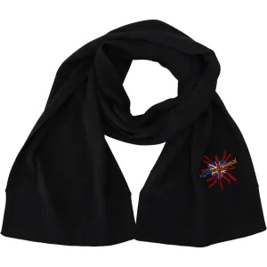 Dolce & Gabbana Elegant Black Wool Scarf Wrap