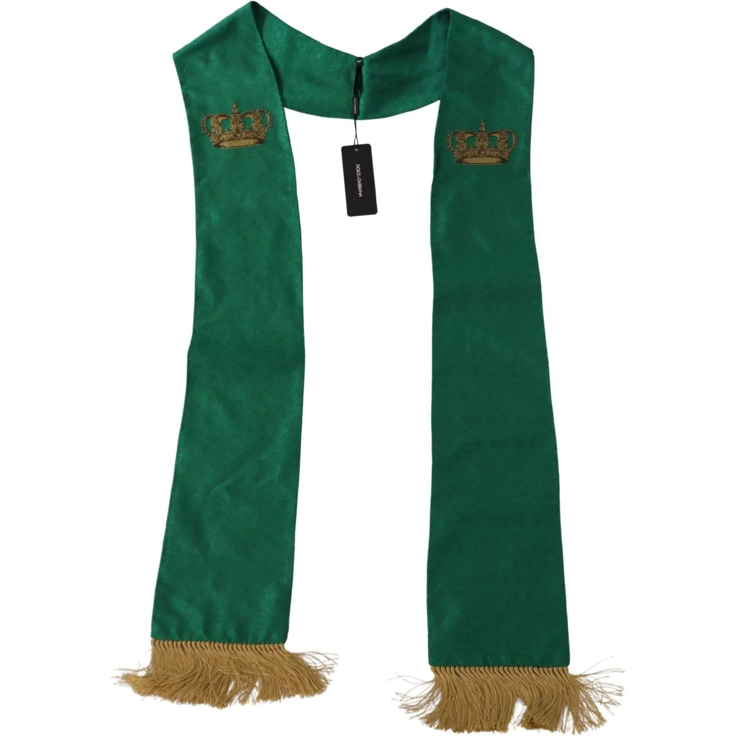 Dolce & Gabbana Elegant Green Silk Blend Men's Scarf