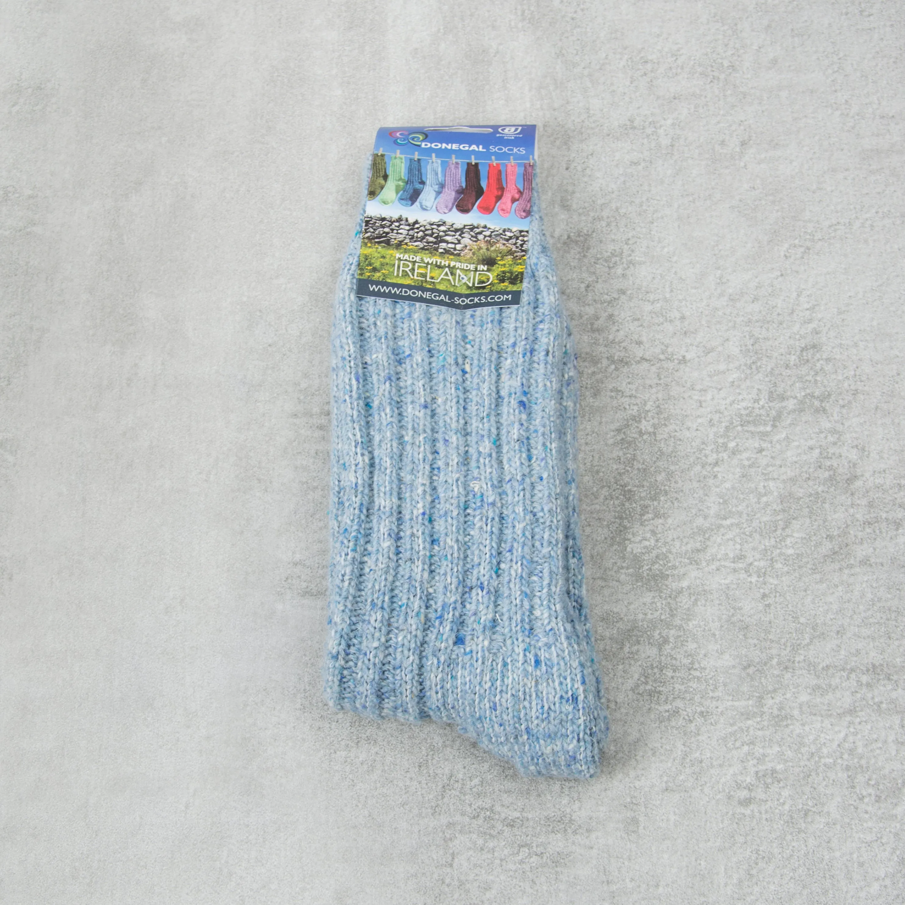 Donegal Socks in traditional Wool - 304 Light Blue