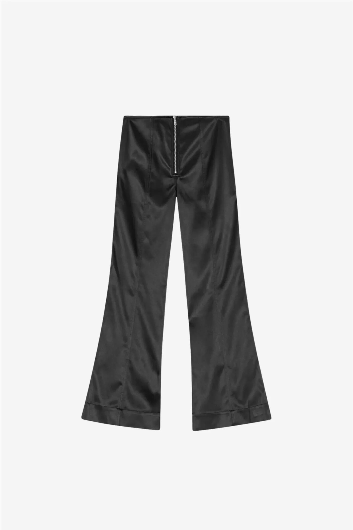 Double Satin Flared Pants Black