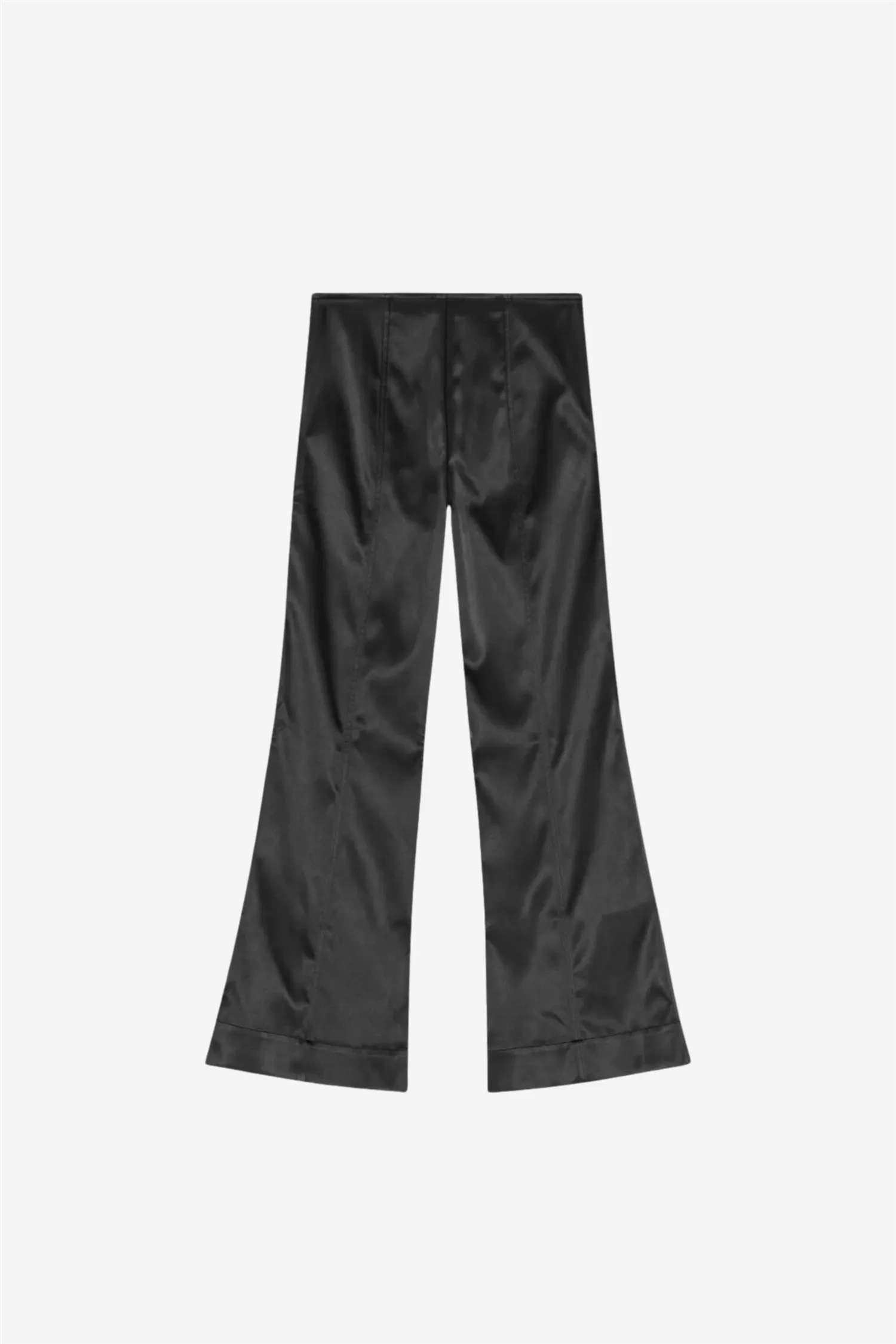 Double Satin Flared Pants Black