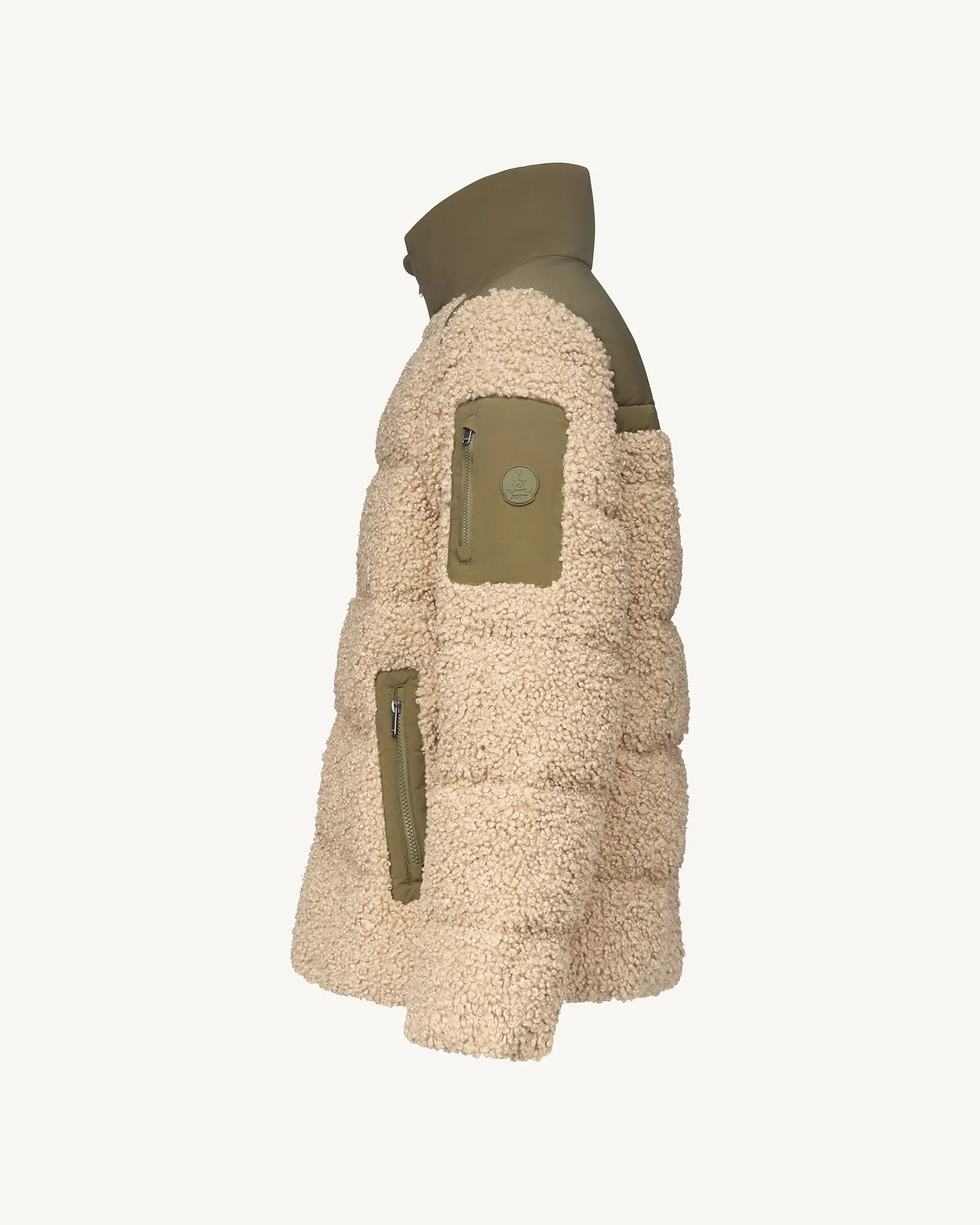 Doudoune bi-matière en sherpa Grand Froid Beige Matheo