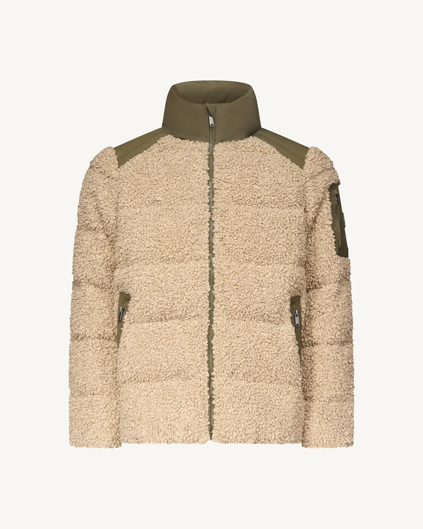 Doudoune bi-matière en sherpa Grand Froid Beige Matheo