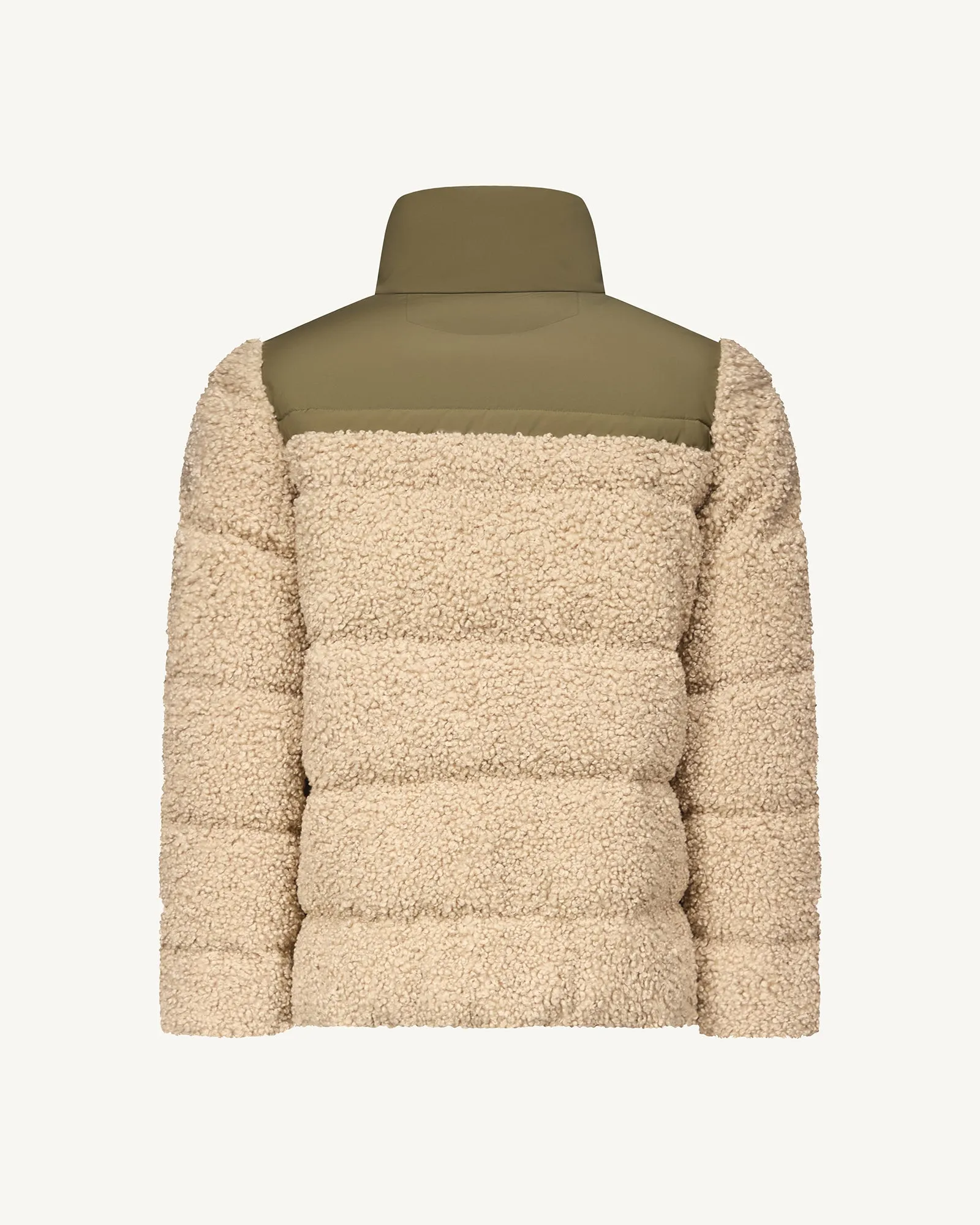 Doudoune bi-matière en sherpa Grand Froid Beige Matheo