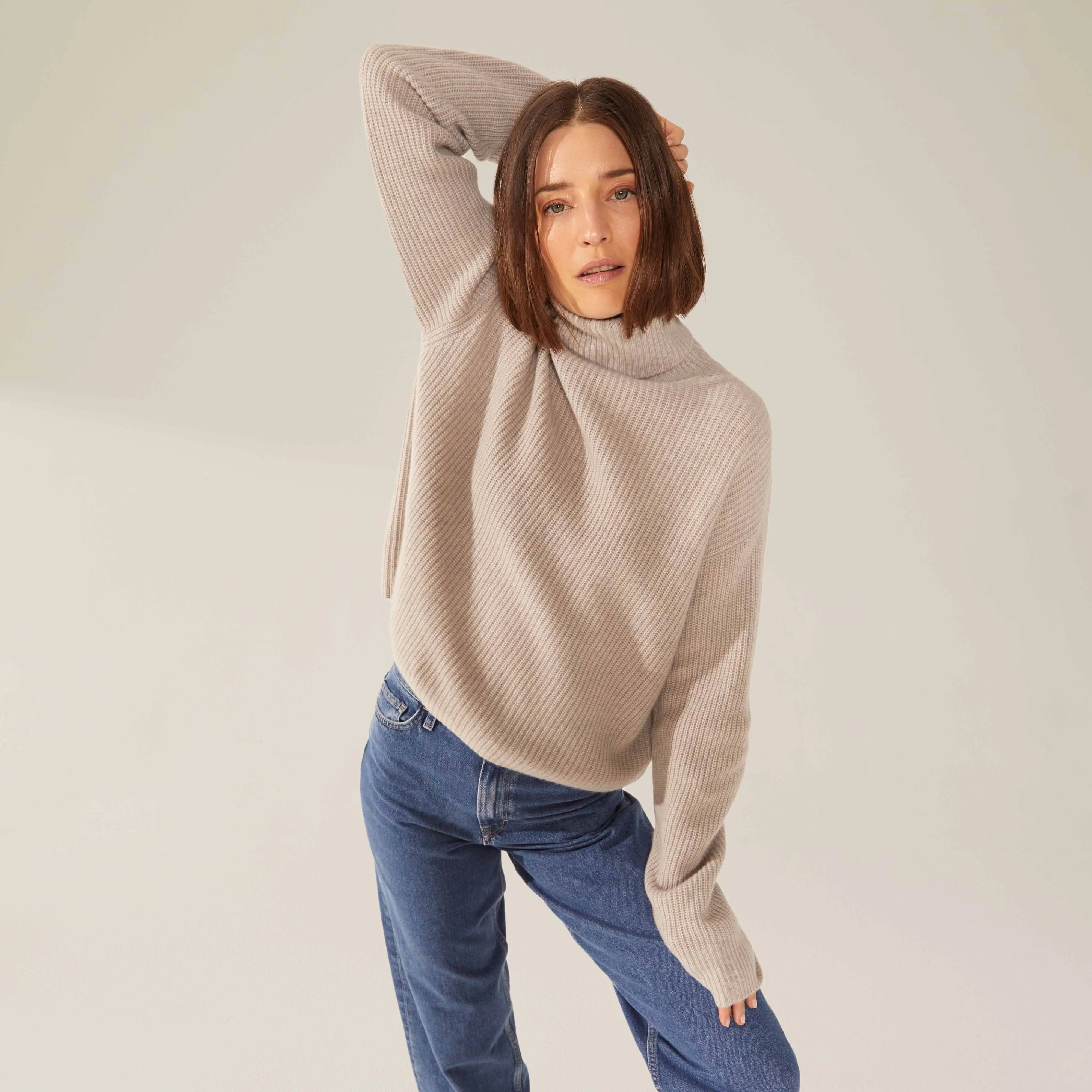 Ellie Chunky Cashmere Turtleneck