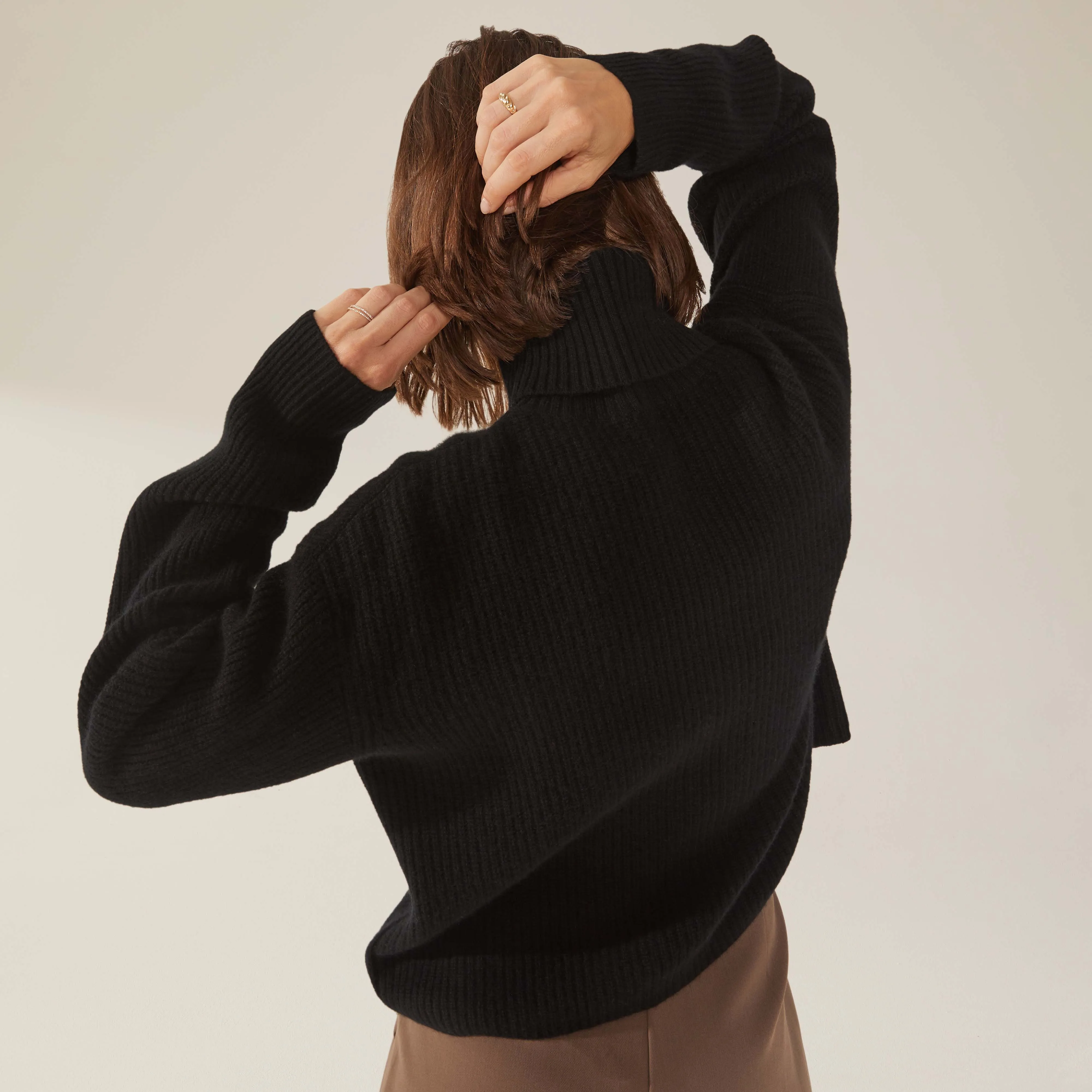 Ellie Chunky Cashmere Turtleneck