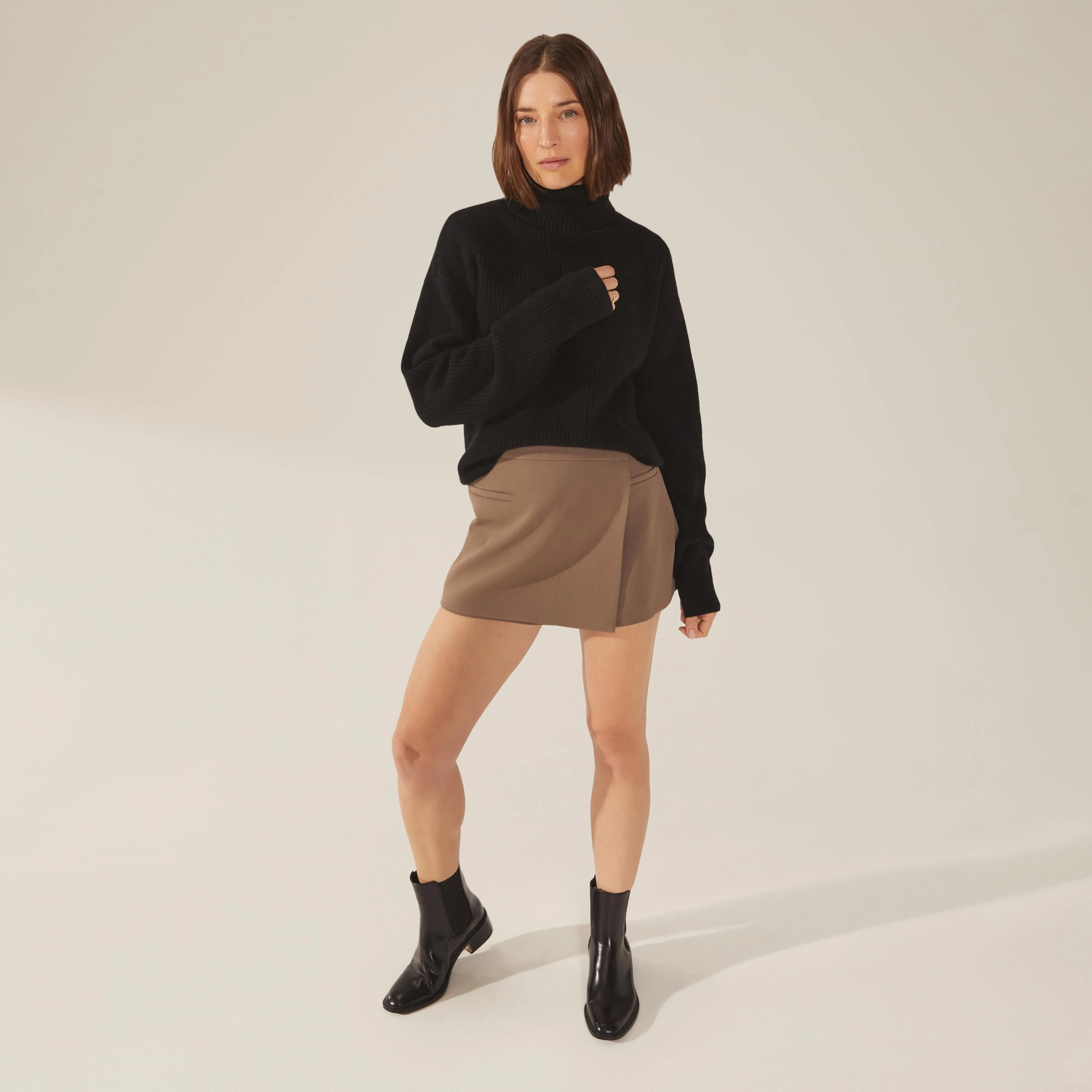 Ellie Chunky Cashmere Turtleneck