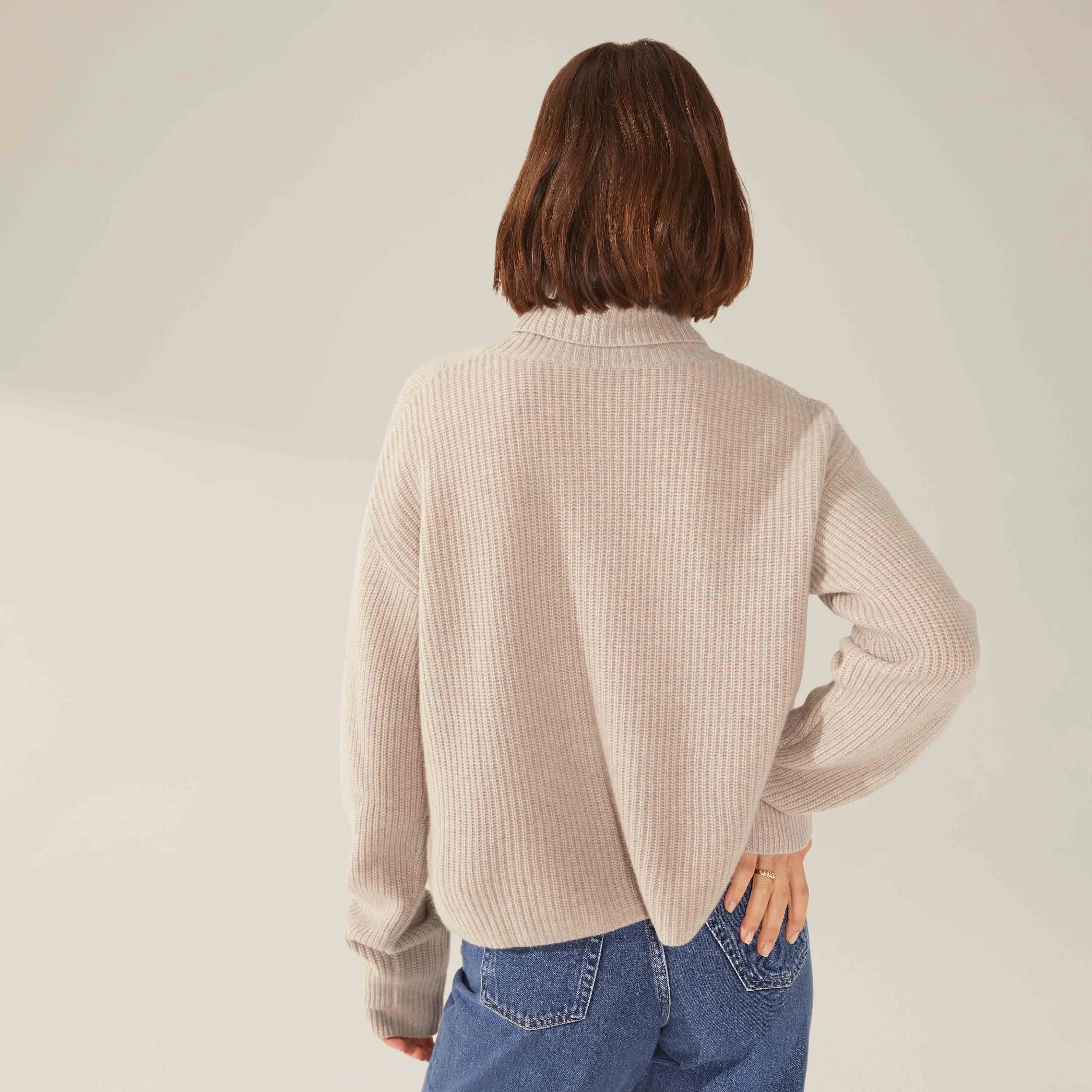 Ellie Chunky Cashmere Turtleneck