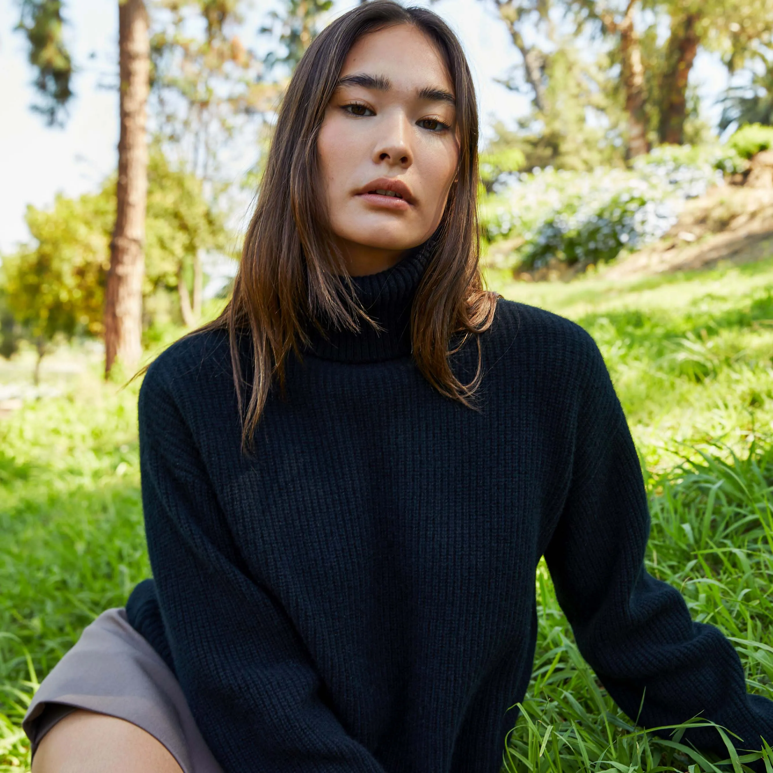 Ellie Chunky Cashmere Turtleneck