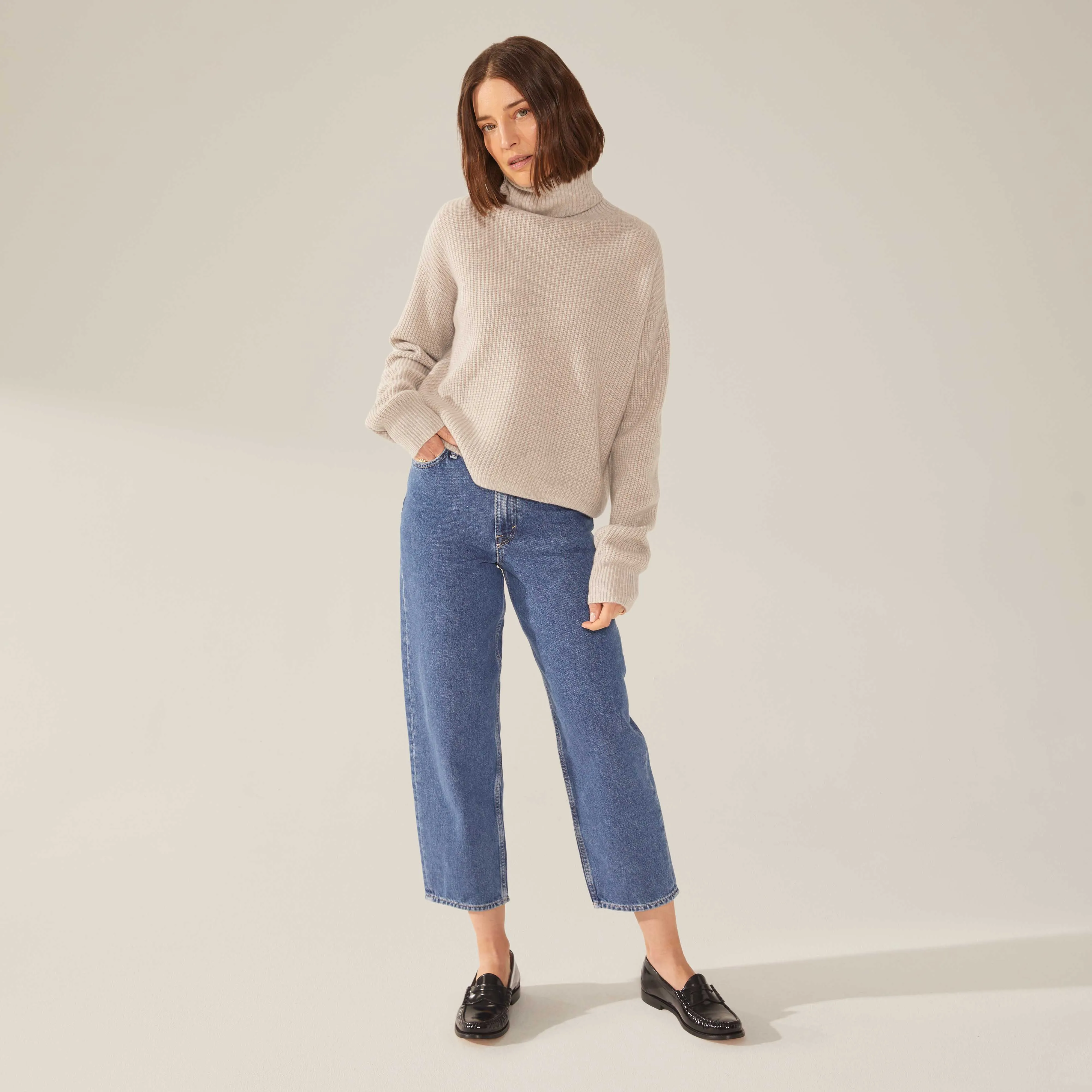 Ellie Chunky Cashmere Turtleneck