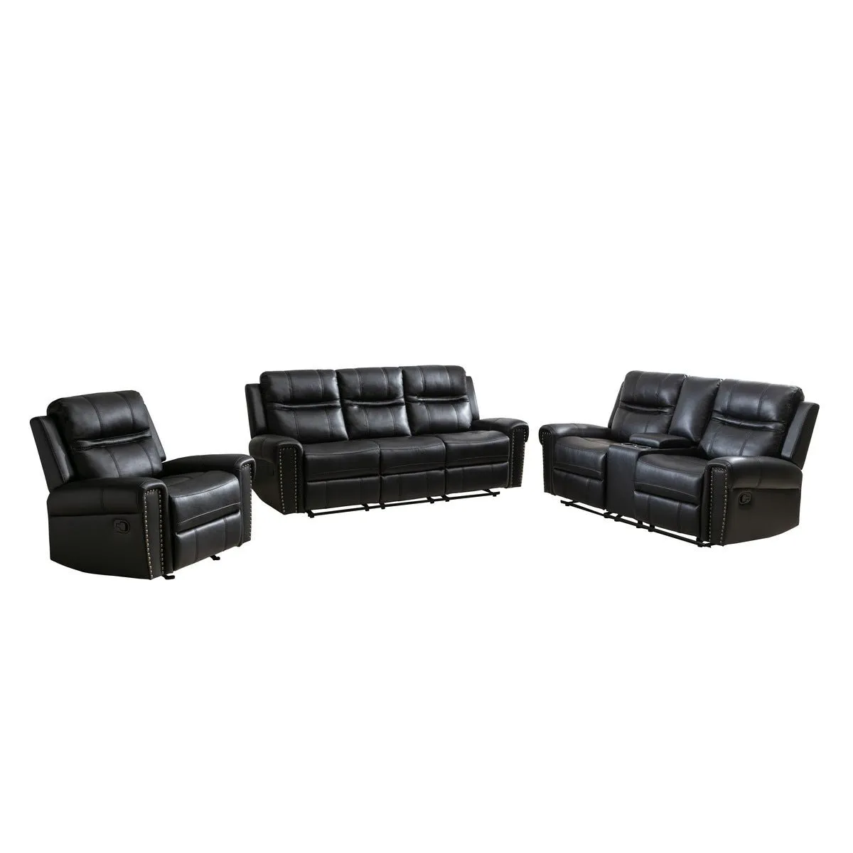 Emerson Black Reclining Sofa