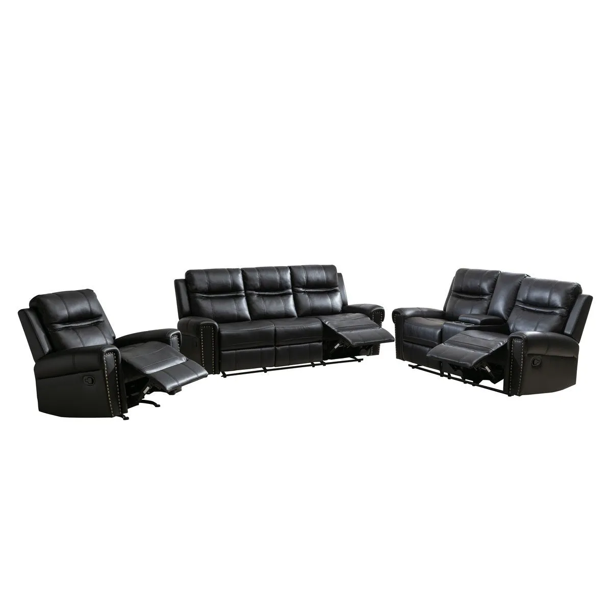 Emerson Black Reclining Sofa