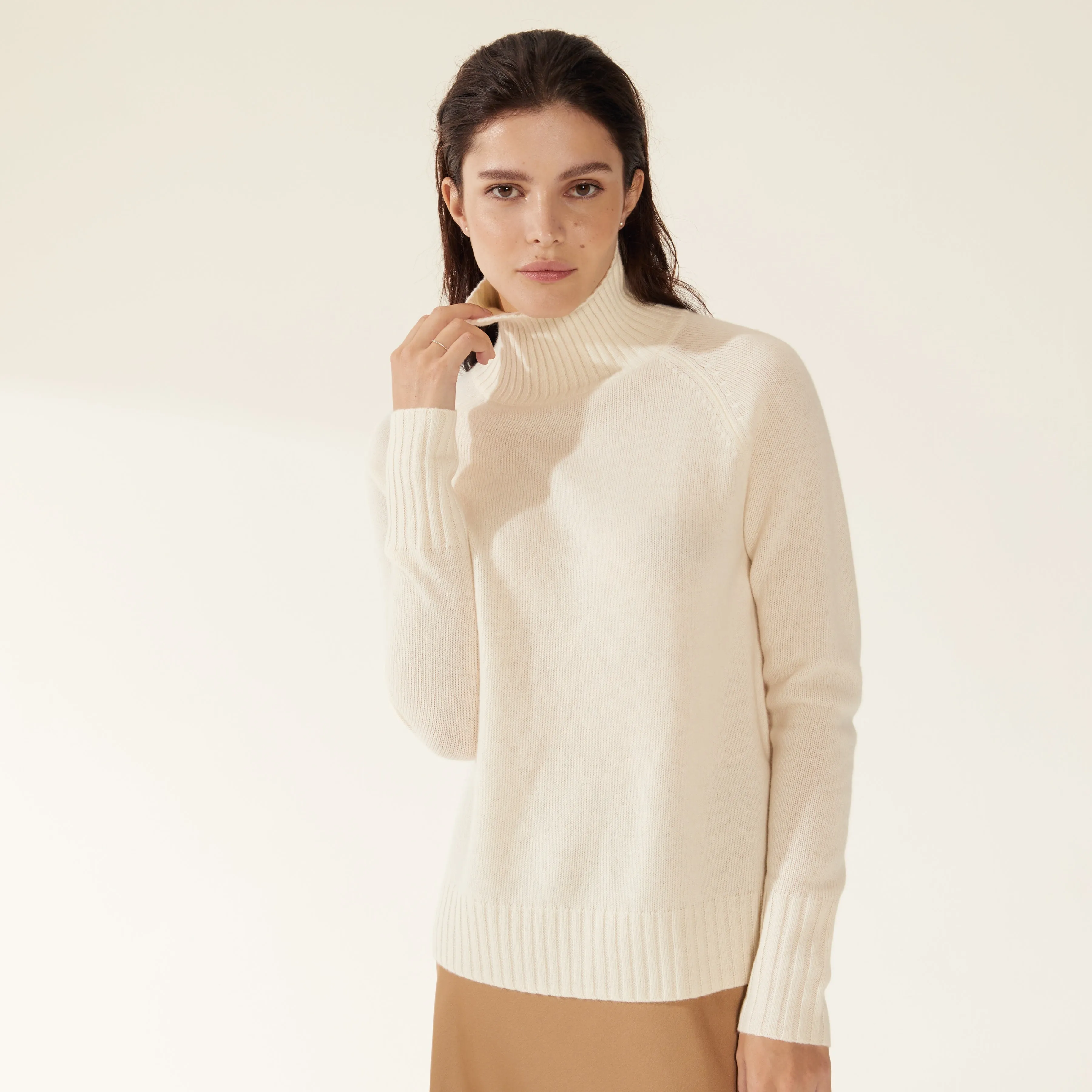 Emma Cashmere Relaxed Turtleneck Sweater