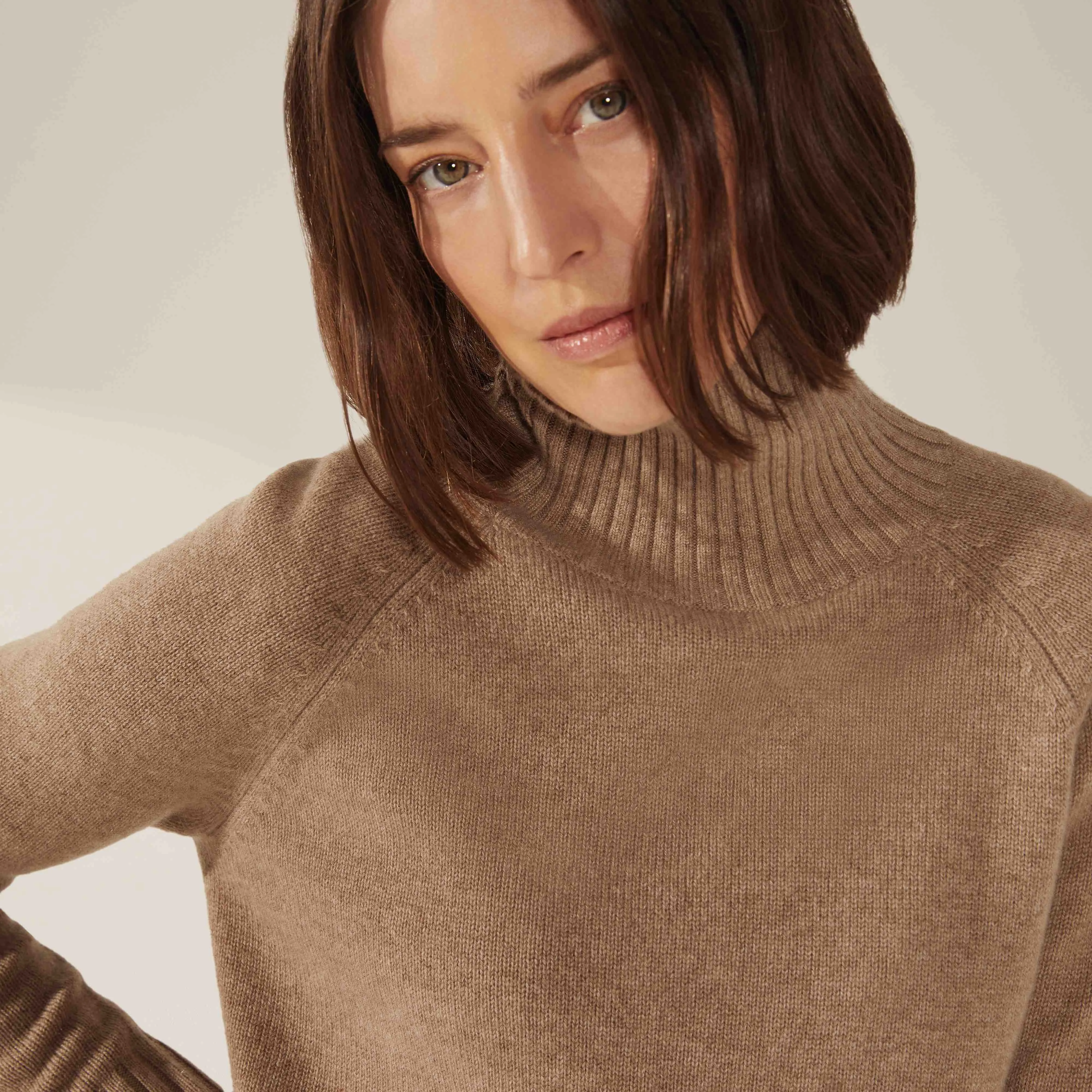 Emma Cashmere Relaxed Turtleneck Sweater