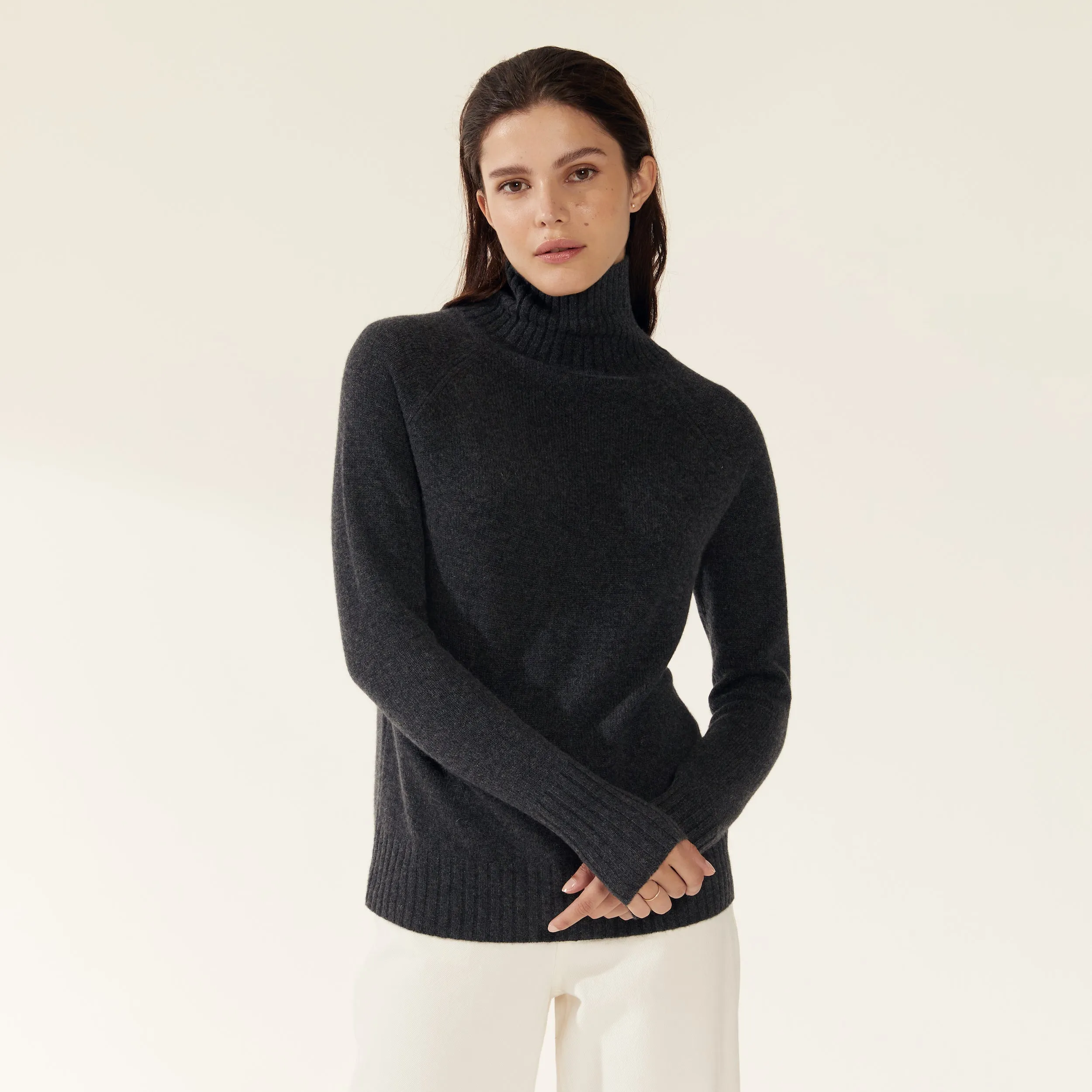 Emma Cashmere Relaxed Turtleneck Sweater