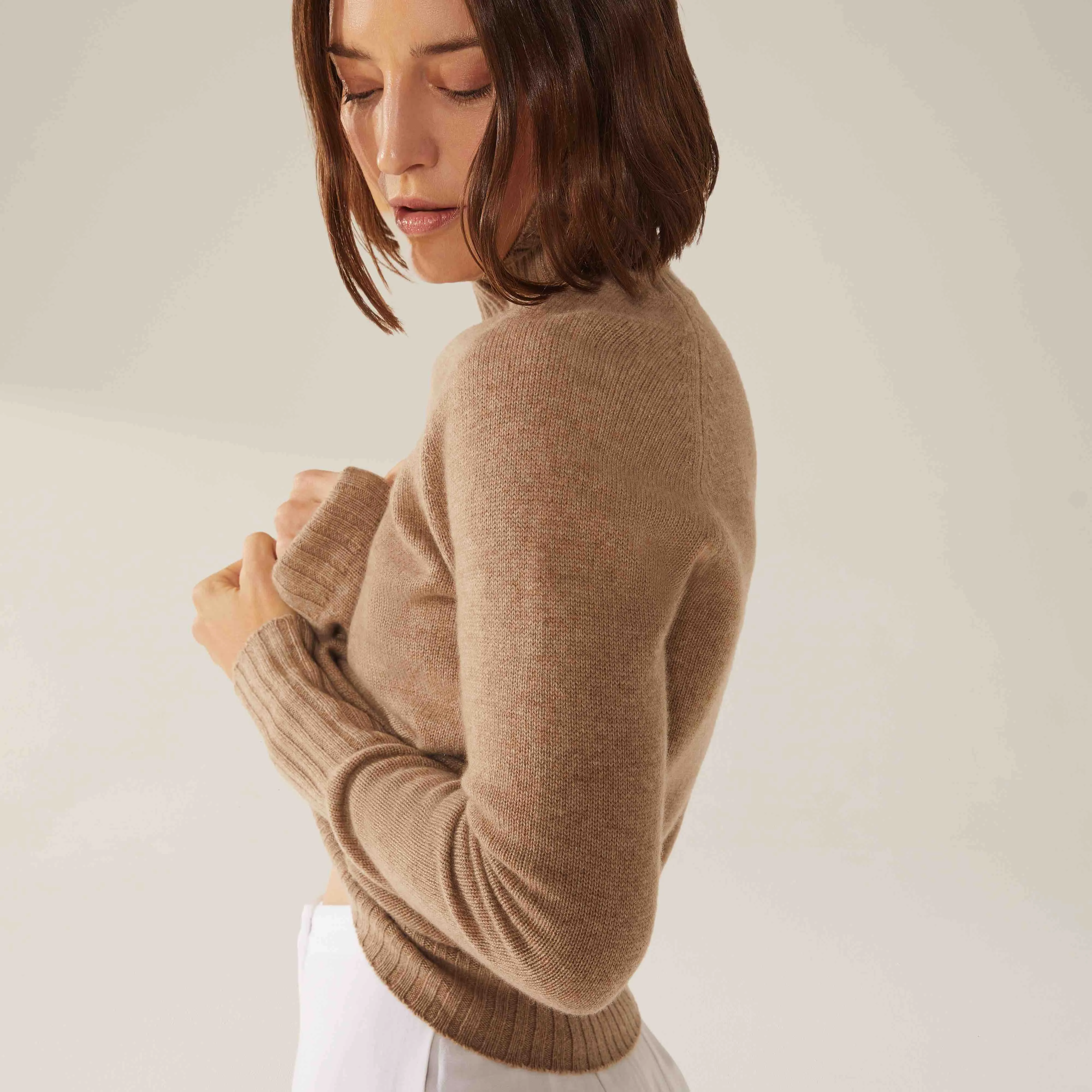 Emma Cashmere Relaxed Turtleneck Sweater