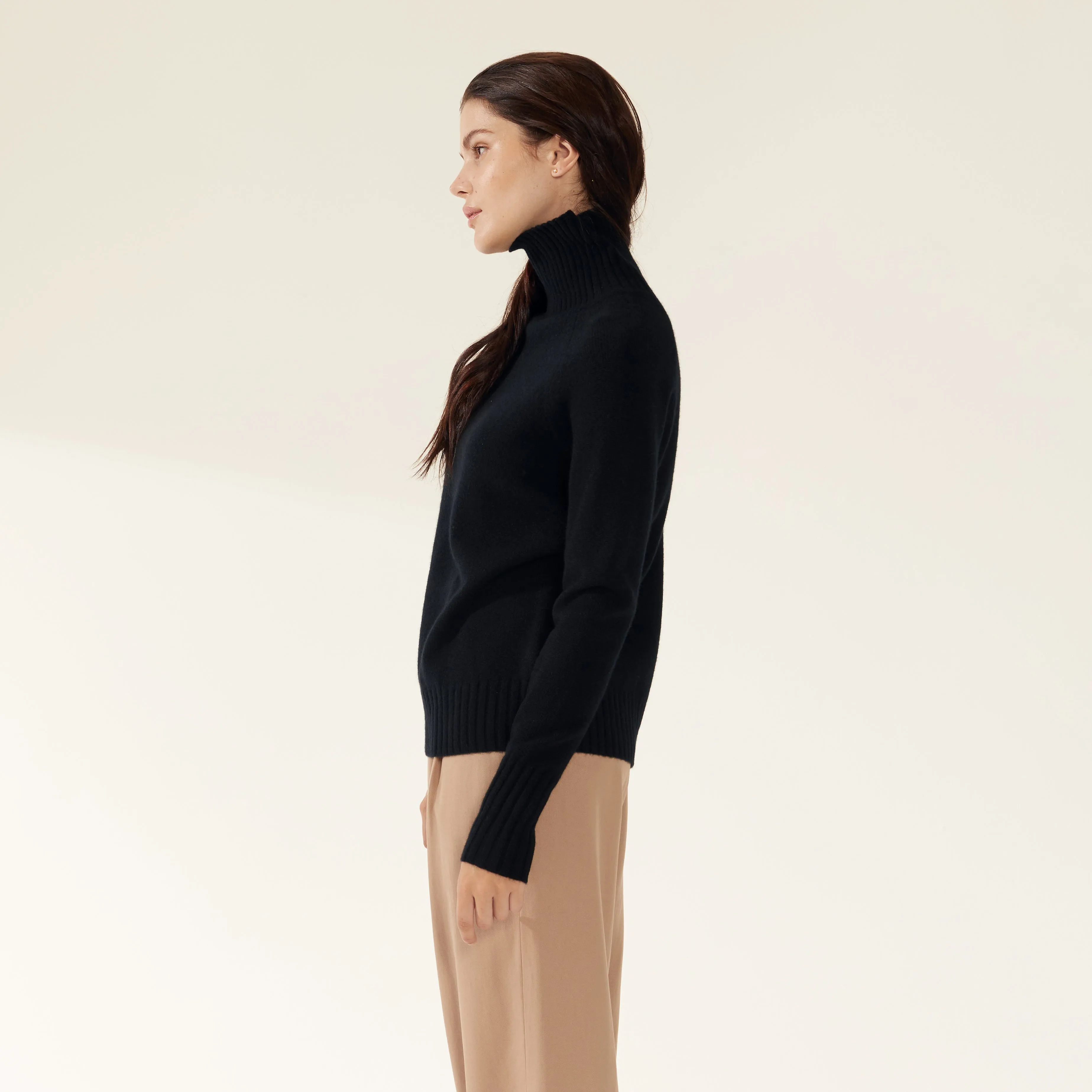 Emma Cashmere Relaxed Turtleneck Sweater