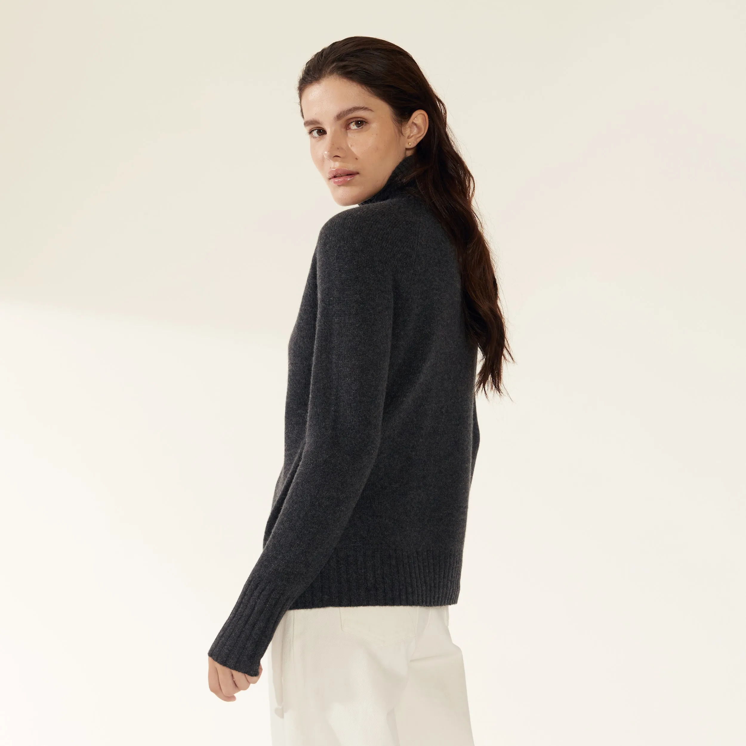 Emma Cashmere Relaxed Turtleneck Sweater