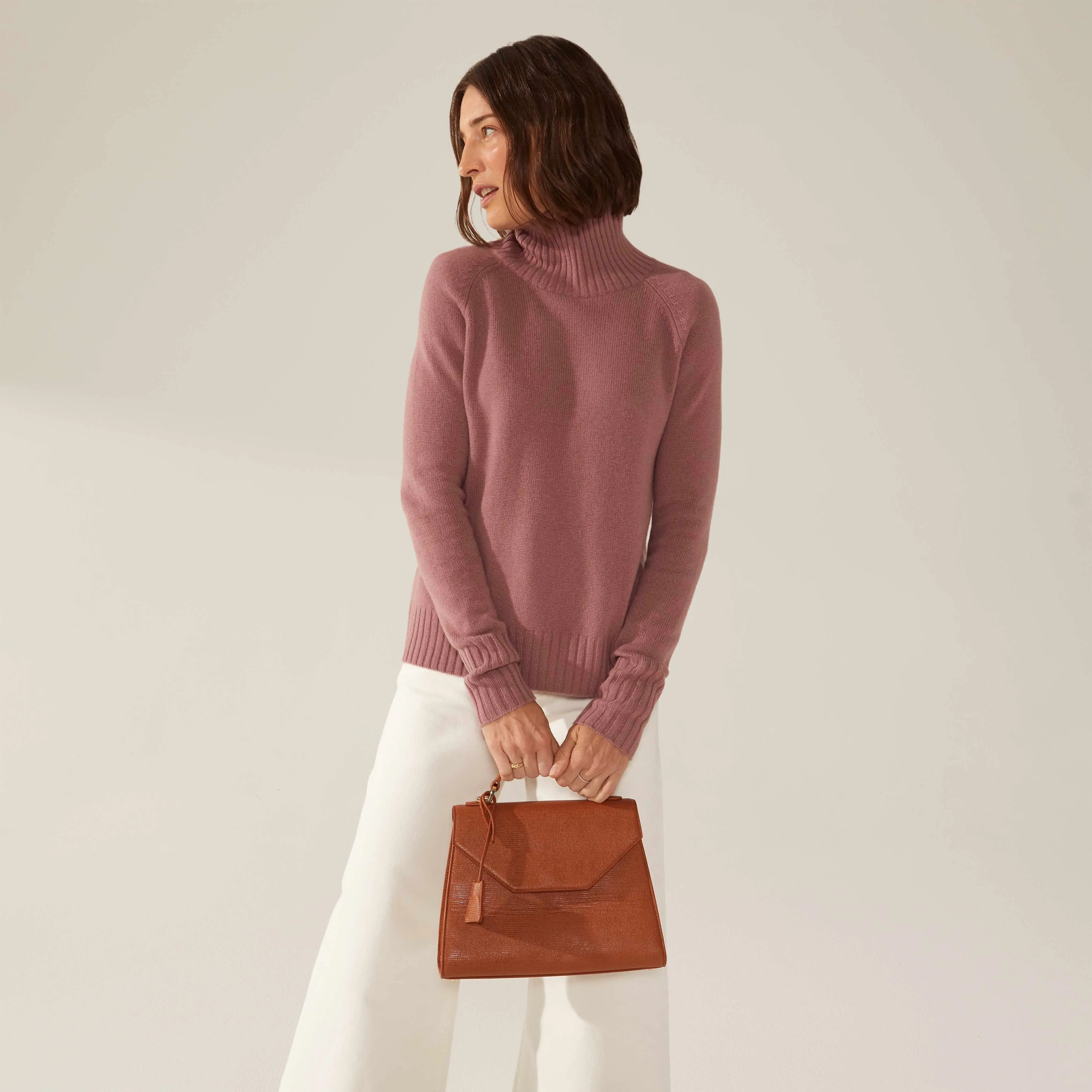 Emma Cashmere Relaxed Turtleneck Sweater