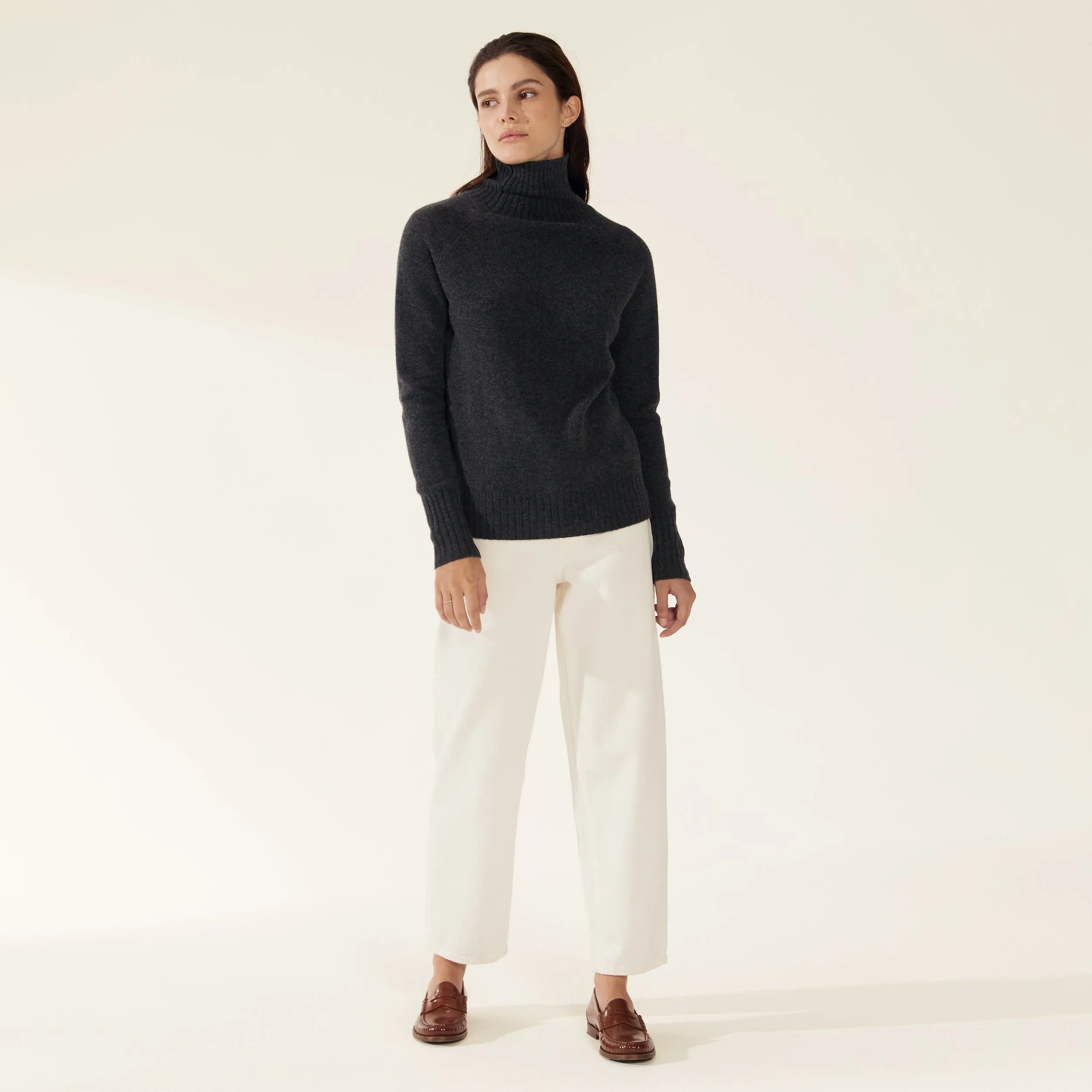 Emma Cashmere Relaxed Turtleneck Sweater