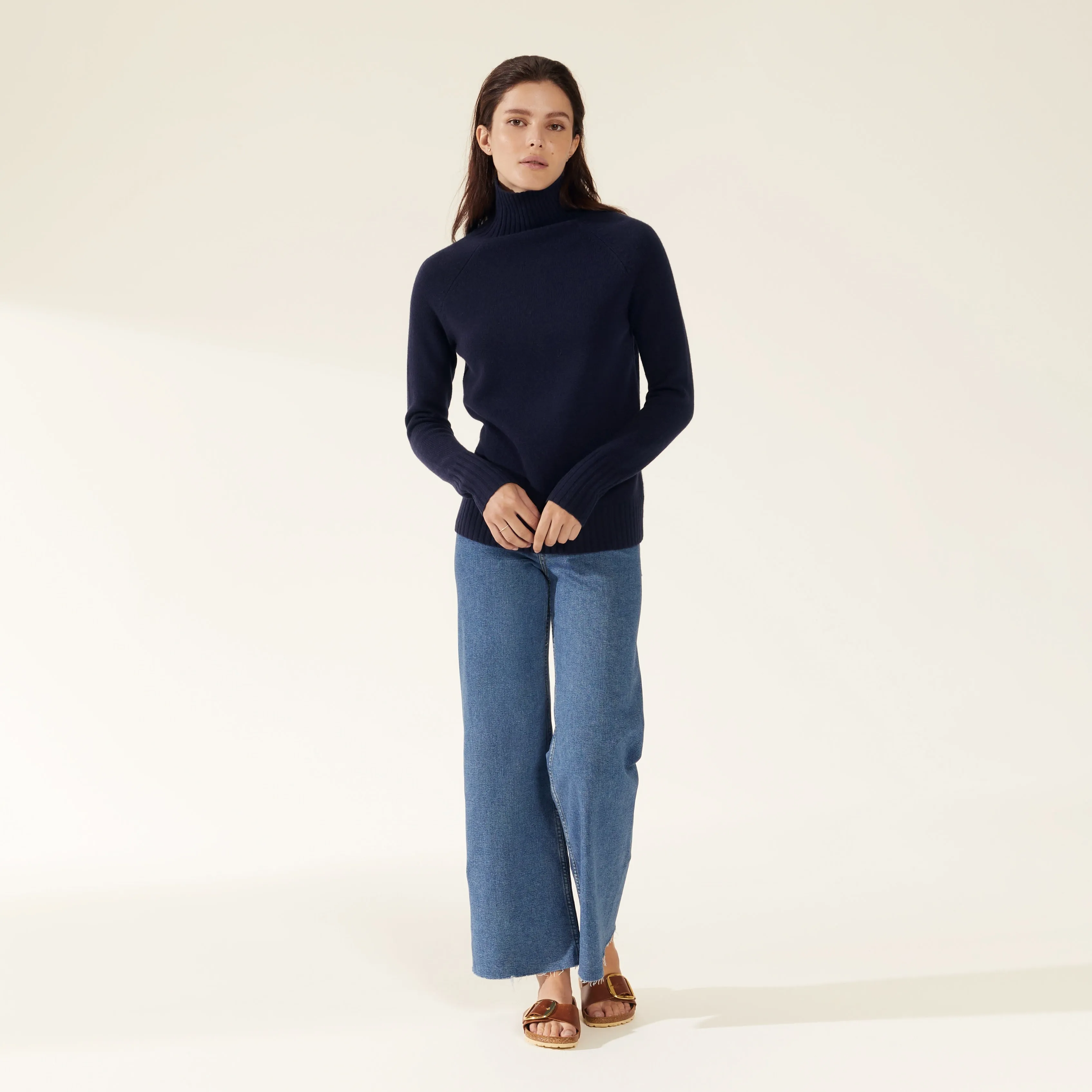 Emma Cashmere Relaxed Turtleneck Sweater