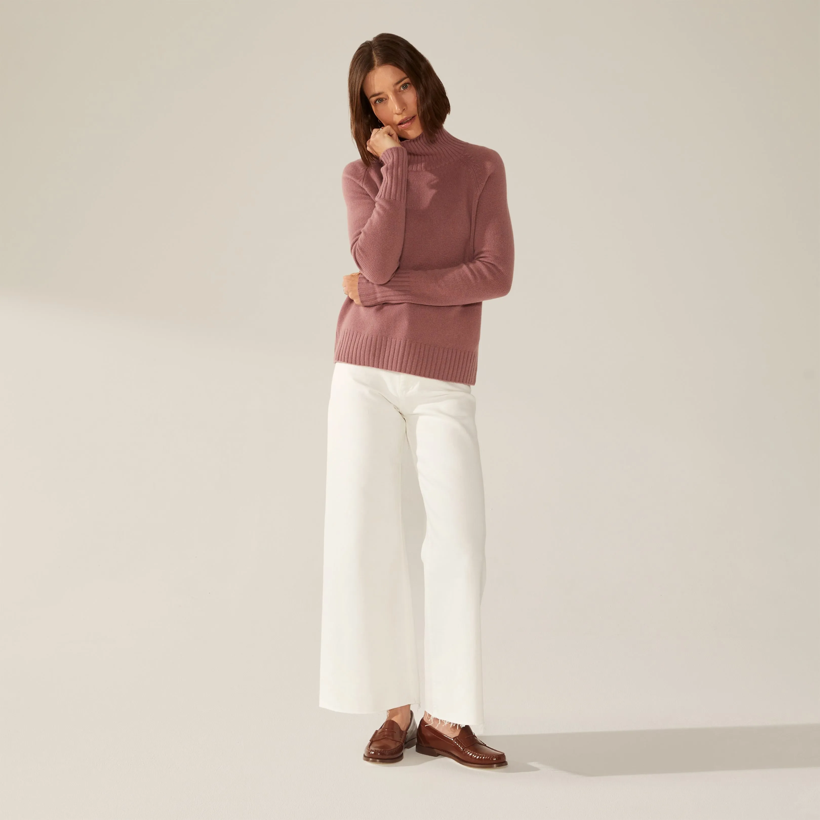 Emma Cashmere Relaxed Turtleneck Sweater