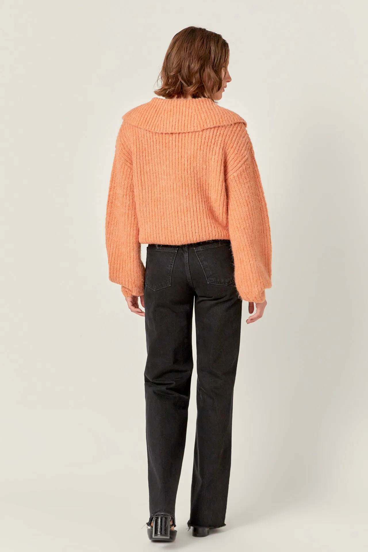 English Factory - Collared Rib Chunky Sweater