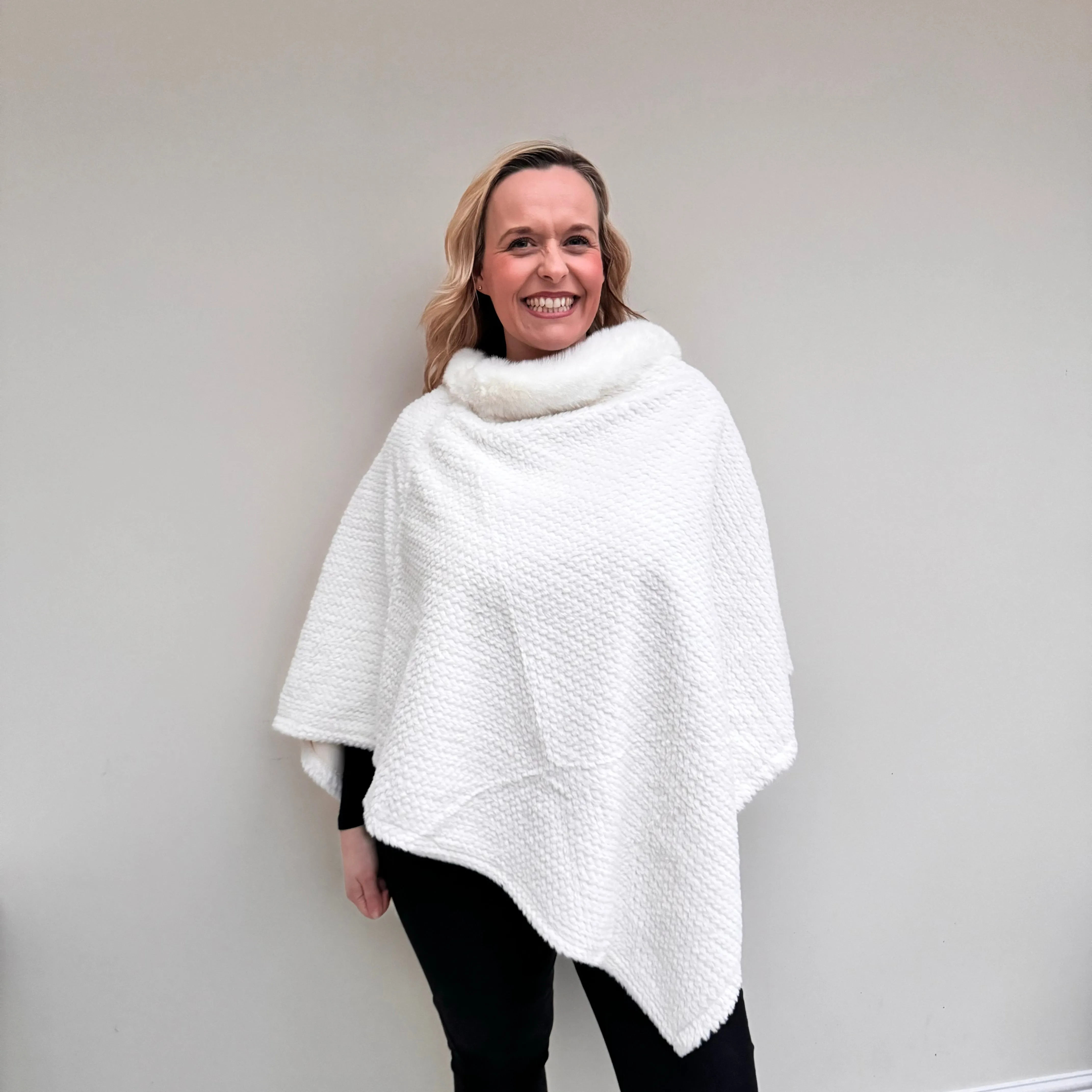 Faux Fur Cape Poncho