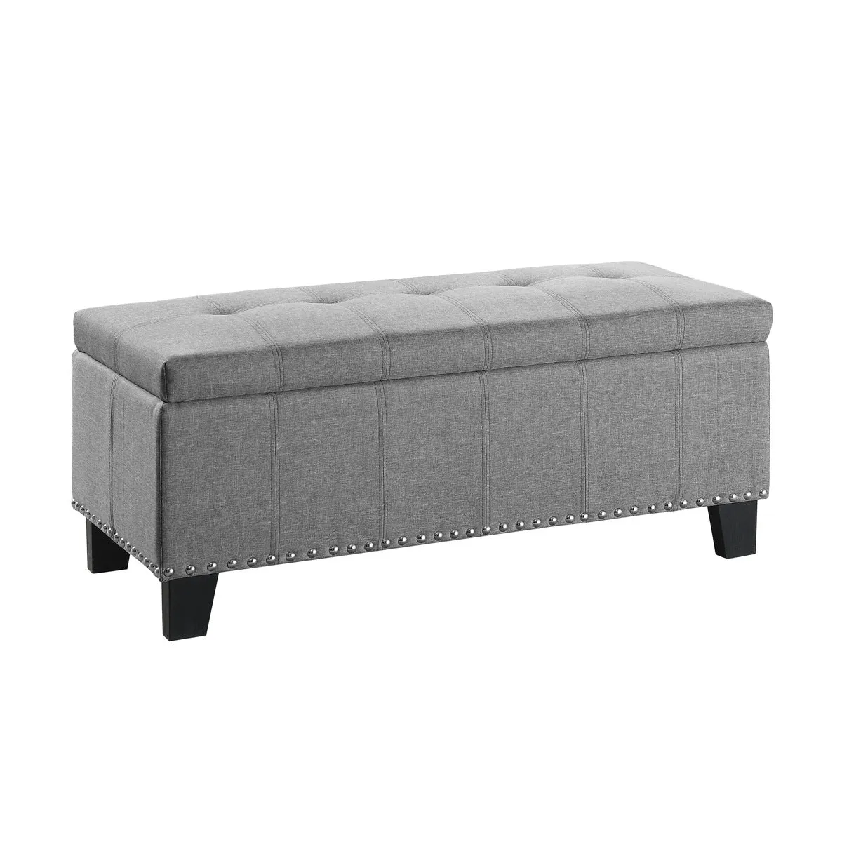 Fedora Grey Lift Top Storage Bench