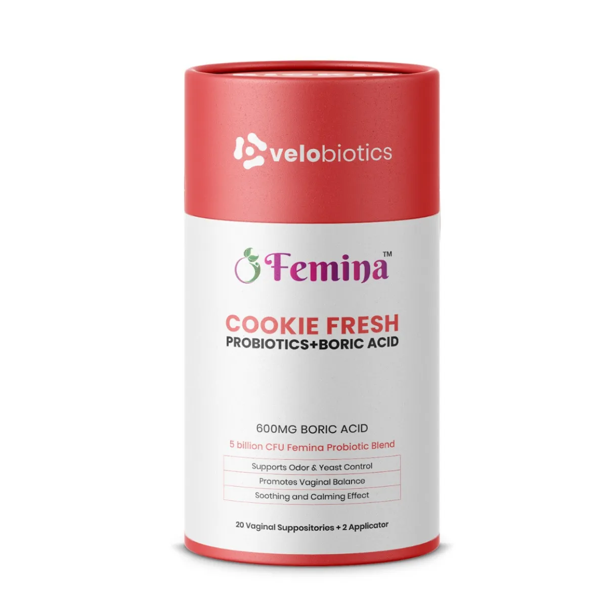 Femina Probiotics COOKIE FRESH with Boric Acid Suppositories