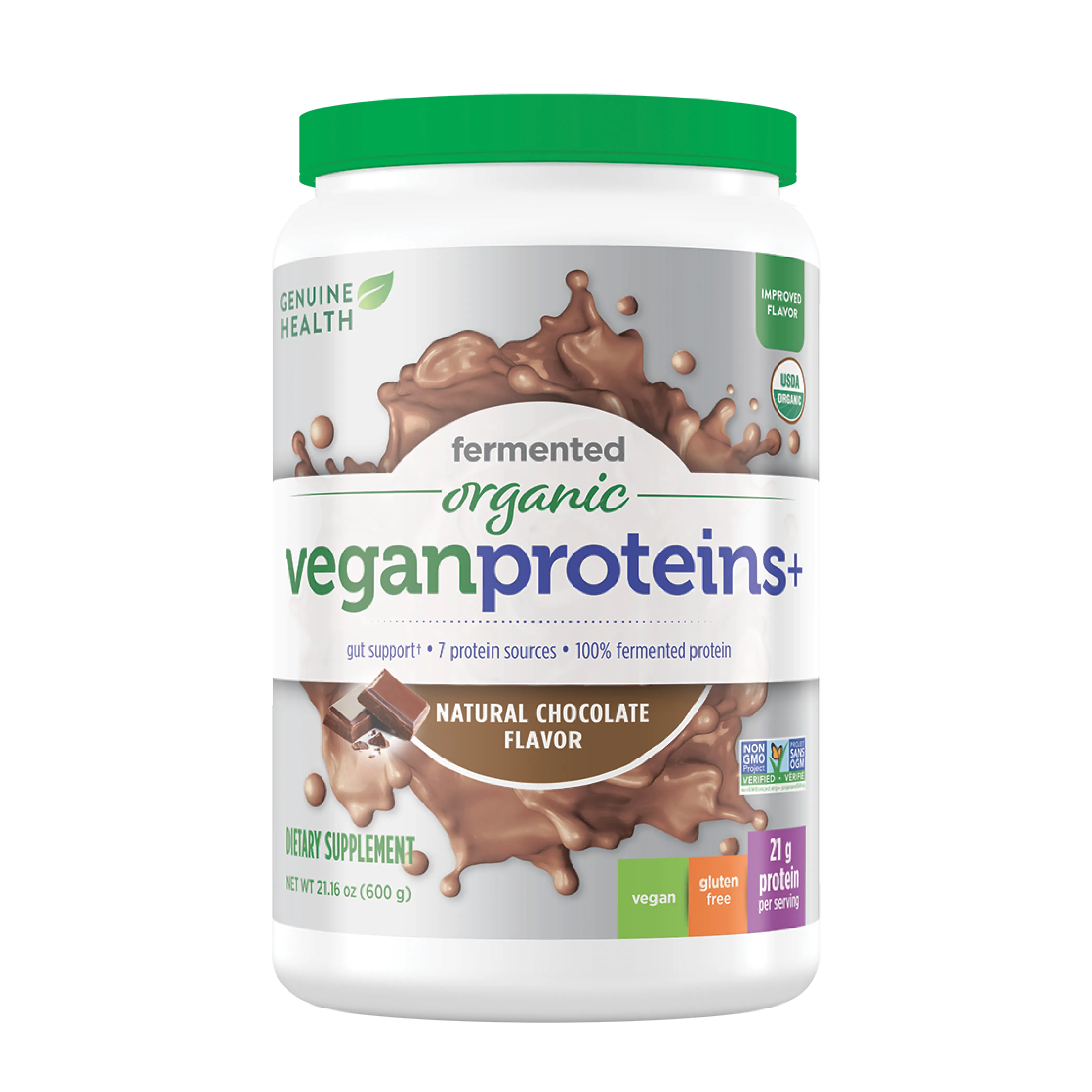 fermented organic vegan protein | chocolate