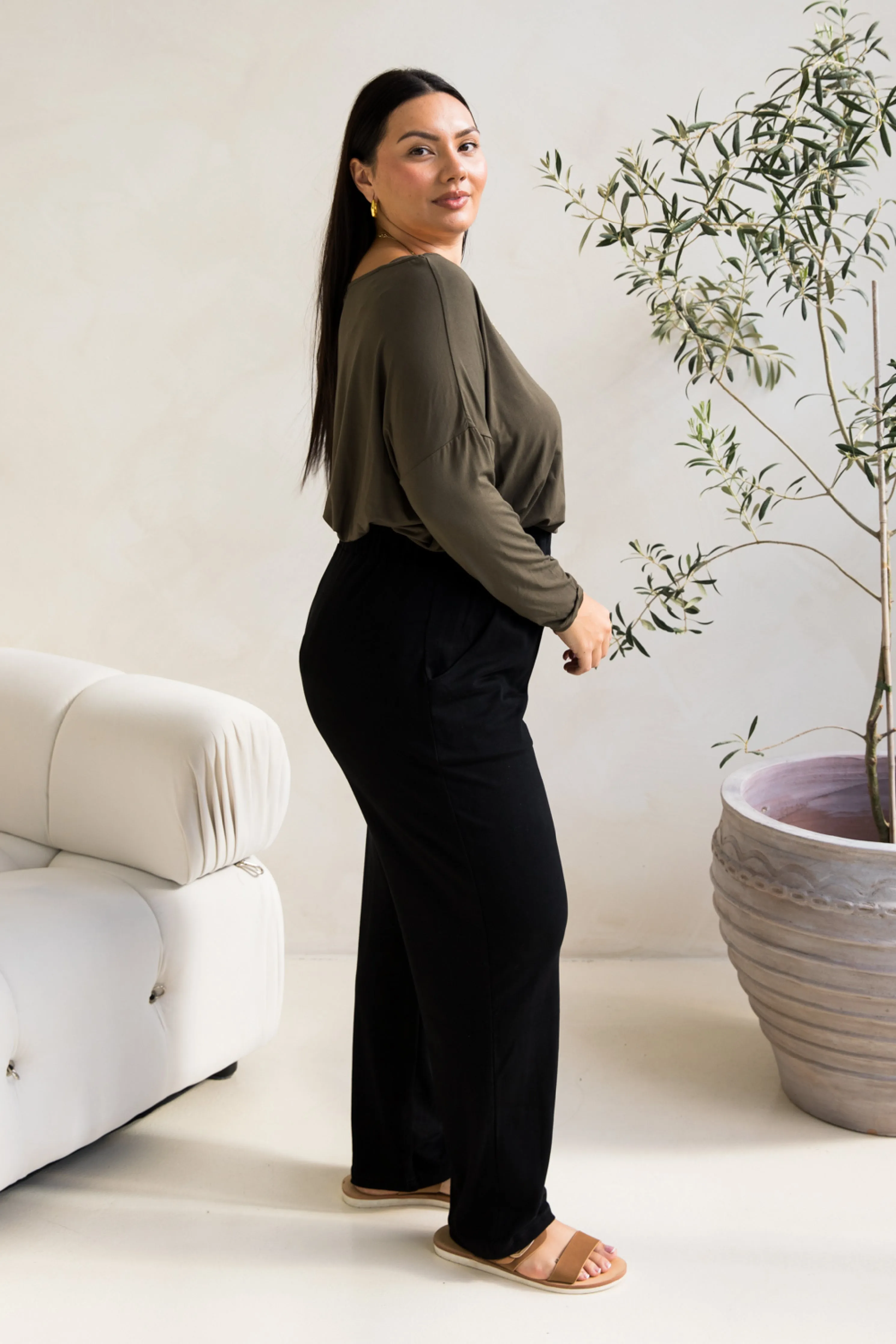 Frankie Lounge Pant | Black