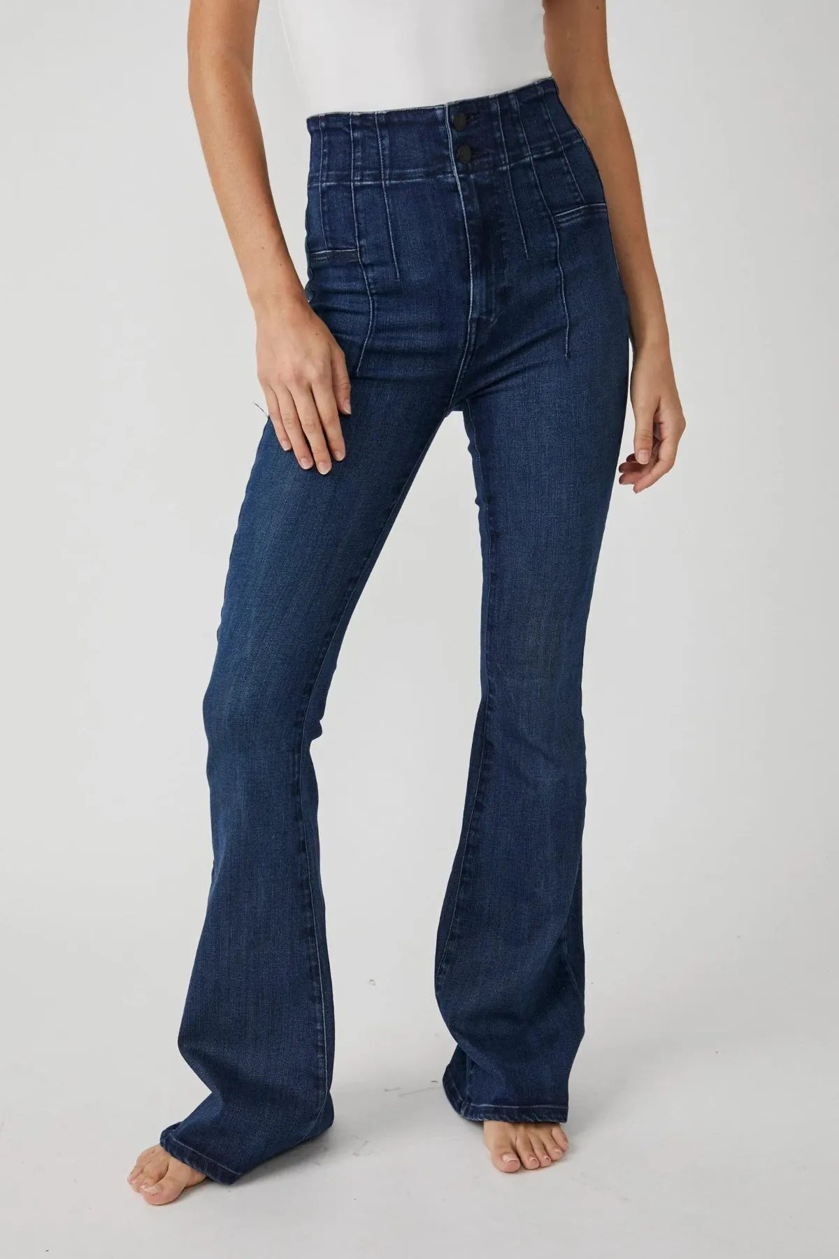 Free People Jayde Flare Denim Pants