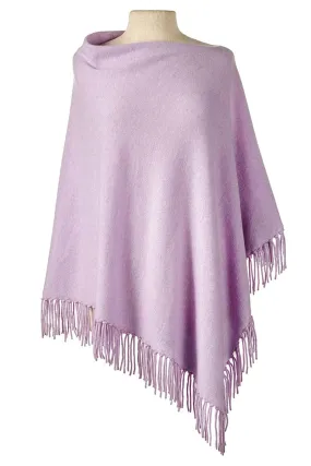 Fringed Poncho - Lilac