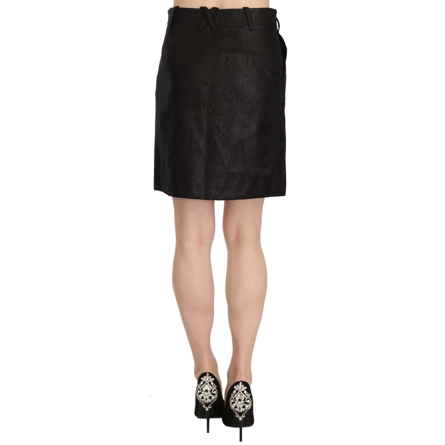 GF Ferre Elegant High Waist A-Line Mini Skirt