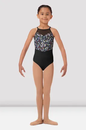 Girls Ditsy Floral Halterneck Leotard (M1241C)