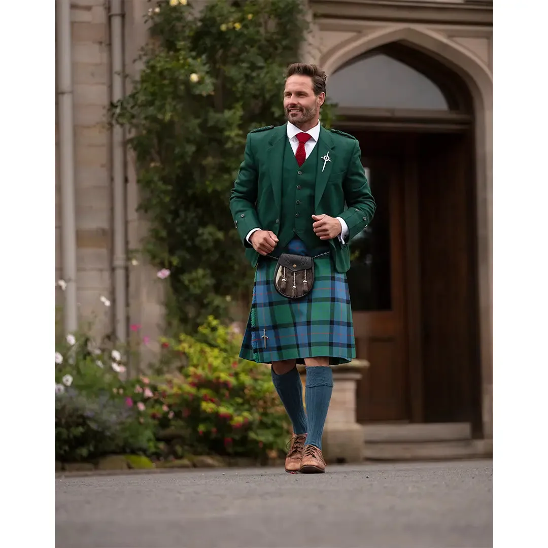 Glenmore Wool Kilt Hose - Ancient Blue by House of Cheviot