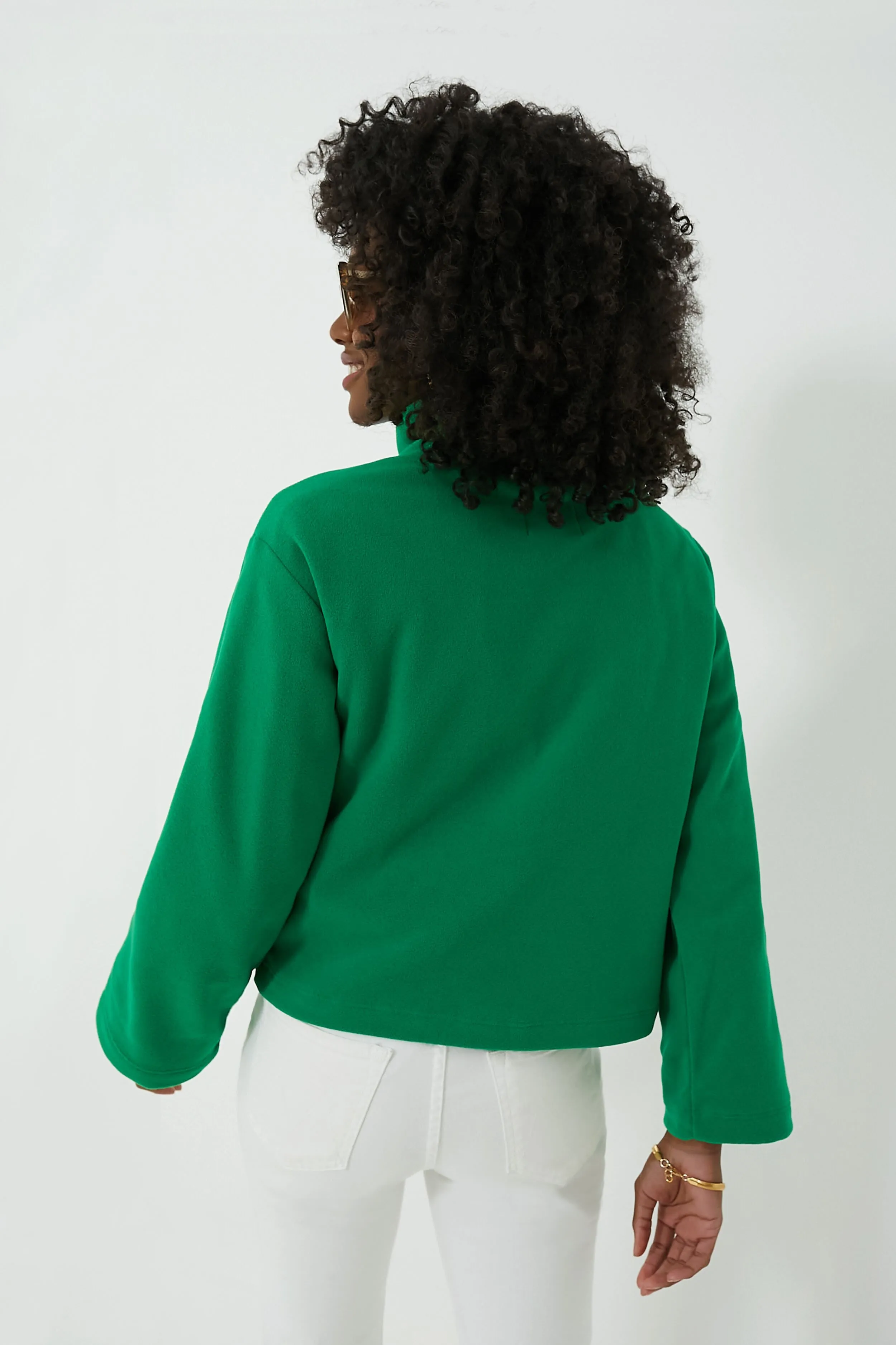 Green Crosby Terry Turtleneck