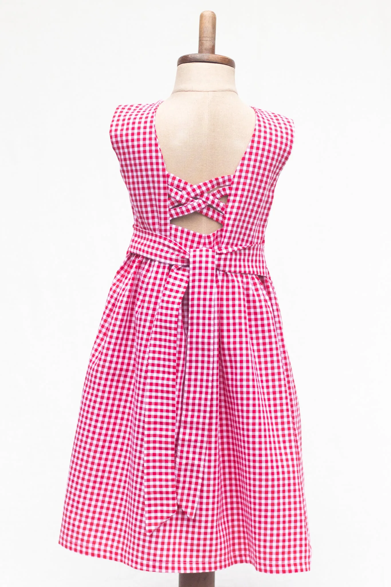 Hand-Smocked Dress, Red Gingham