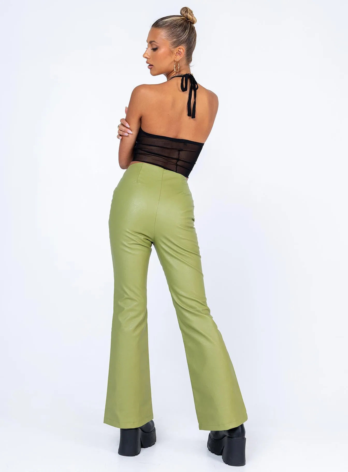 Harvey PU Pants Green