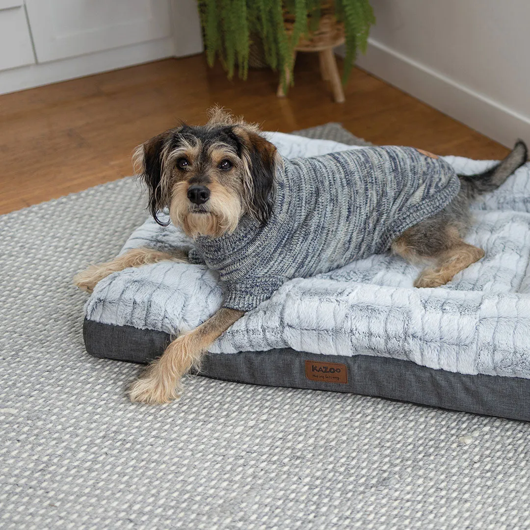 Hazy Grey Roll Neck Dog Jumper