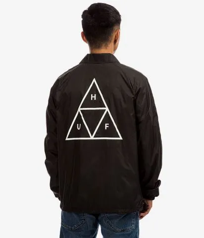 HUF ESSENTIALS COACHES JACKET BLACK