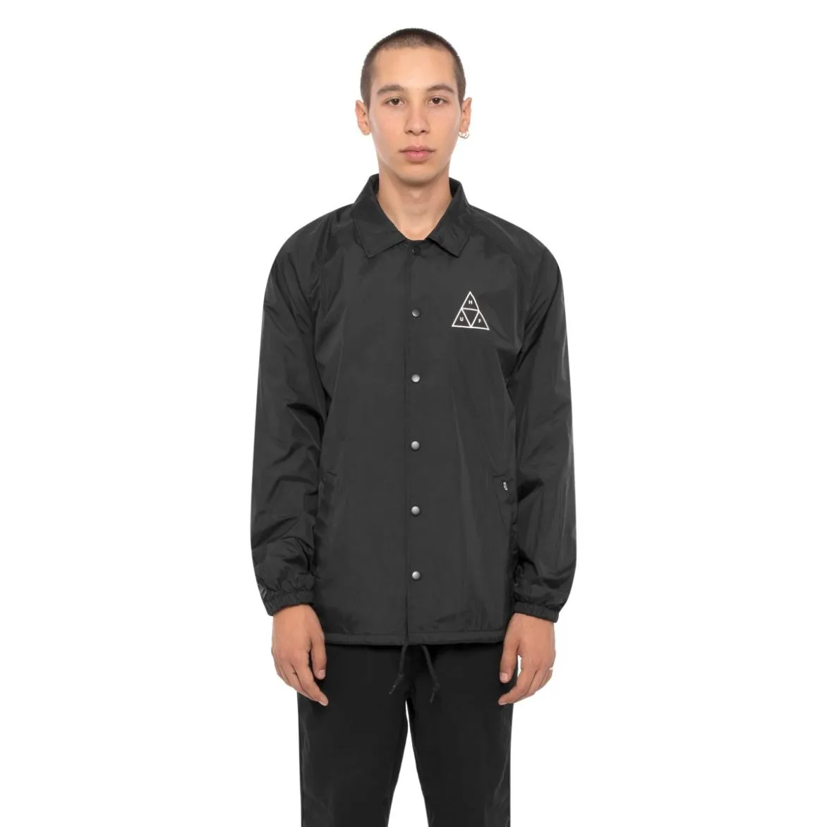 HUF ESSENTIALS COACHES JACKET BLACK