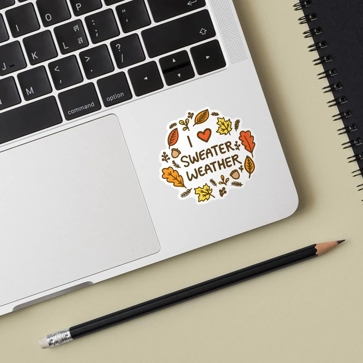 I Love Sweater Weather New England Mini Vinyl Sticker