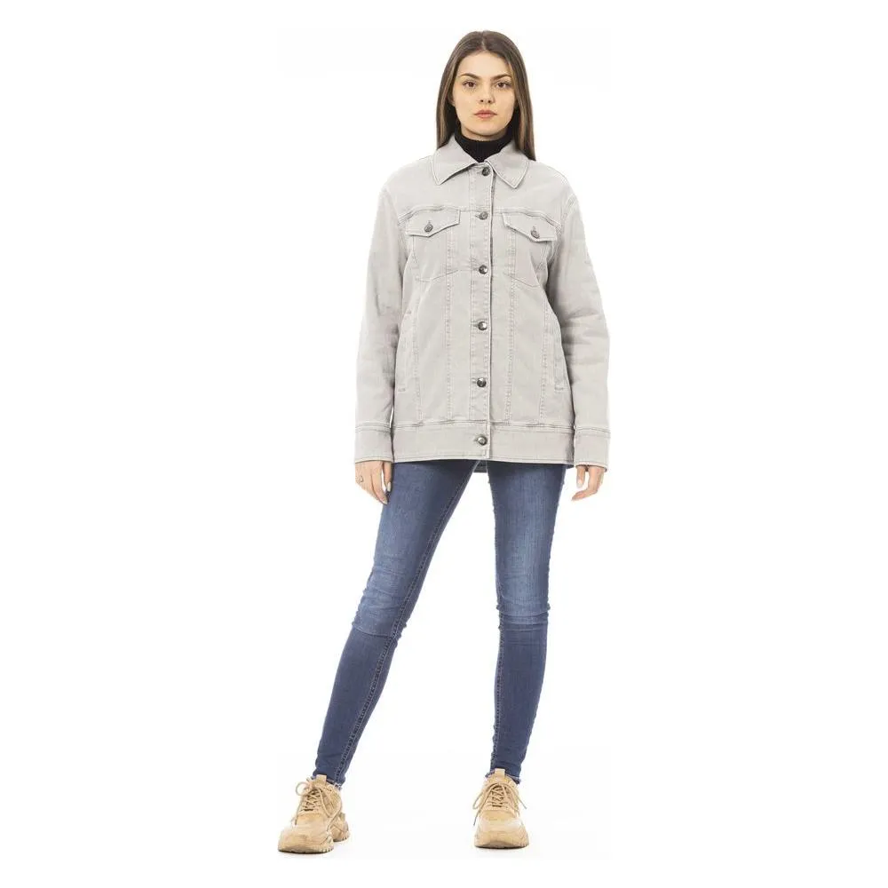 Jacob Cohen Gray Cotton Women Jacket