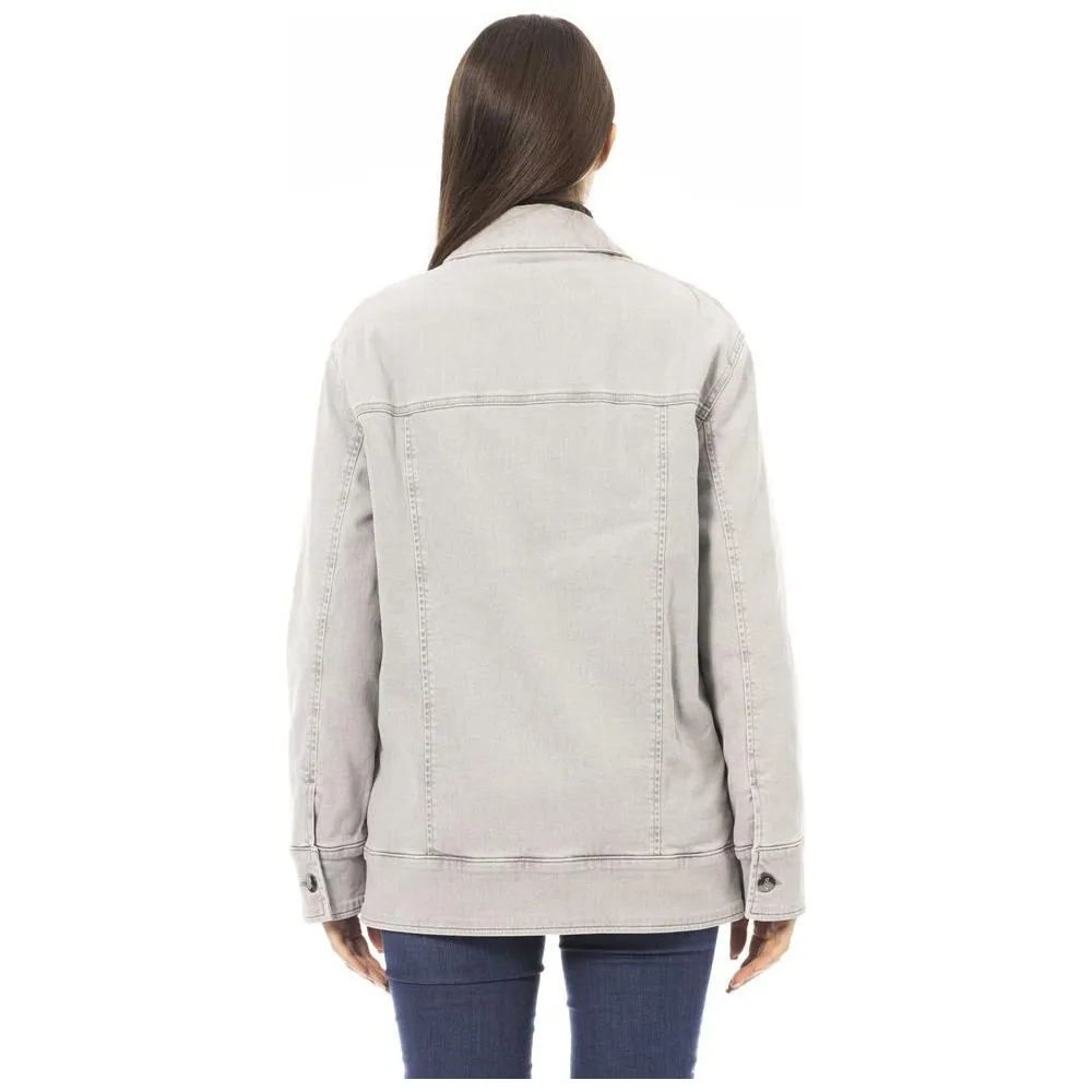 Jacob Cohen Gray Cotton Women Jacket